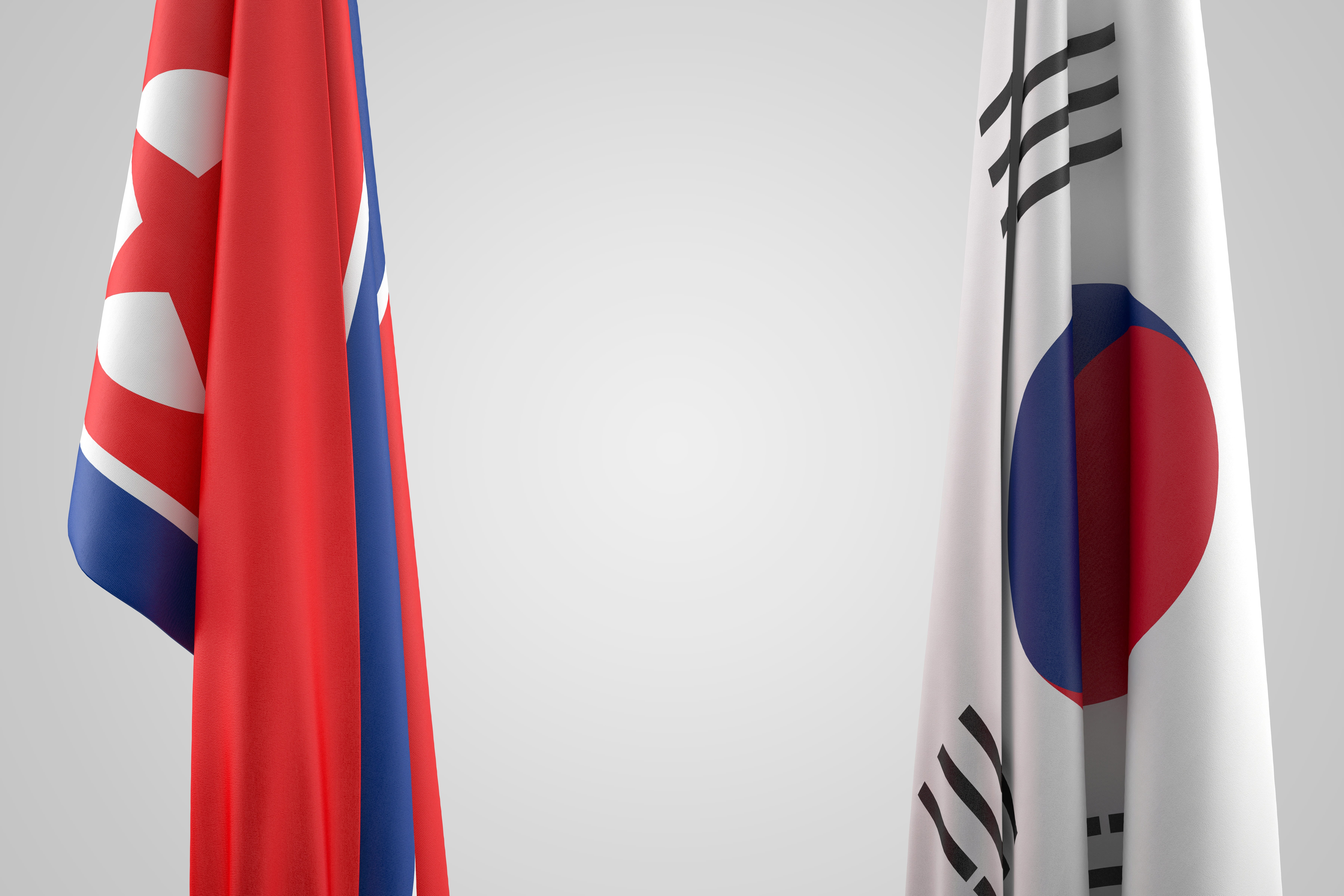 symbol, clipping path, democracy, north, confrontation, fabric, flags, path, diplomacy, white background, politics, copy space, geopolitics, flag, textile, HD Wallpaper
