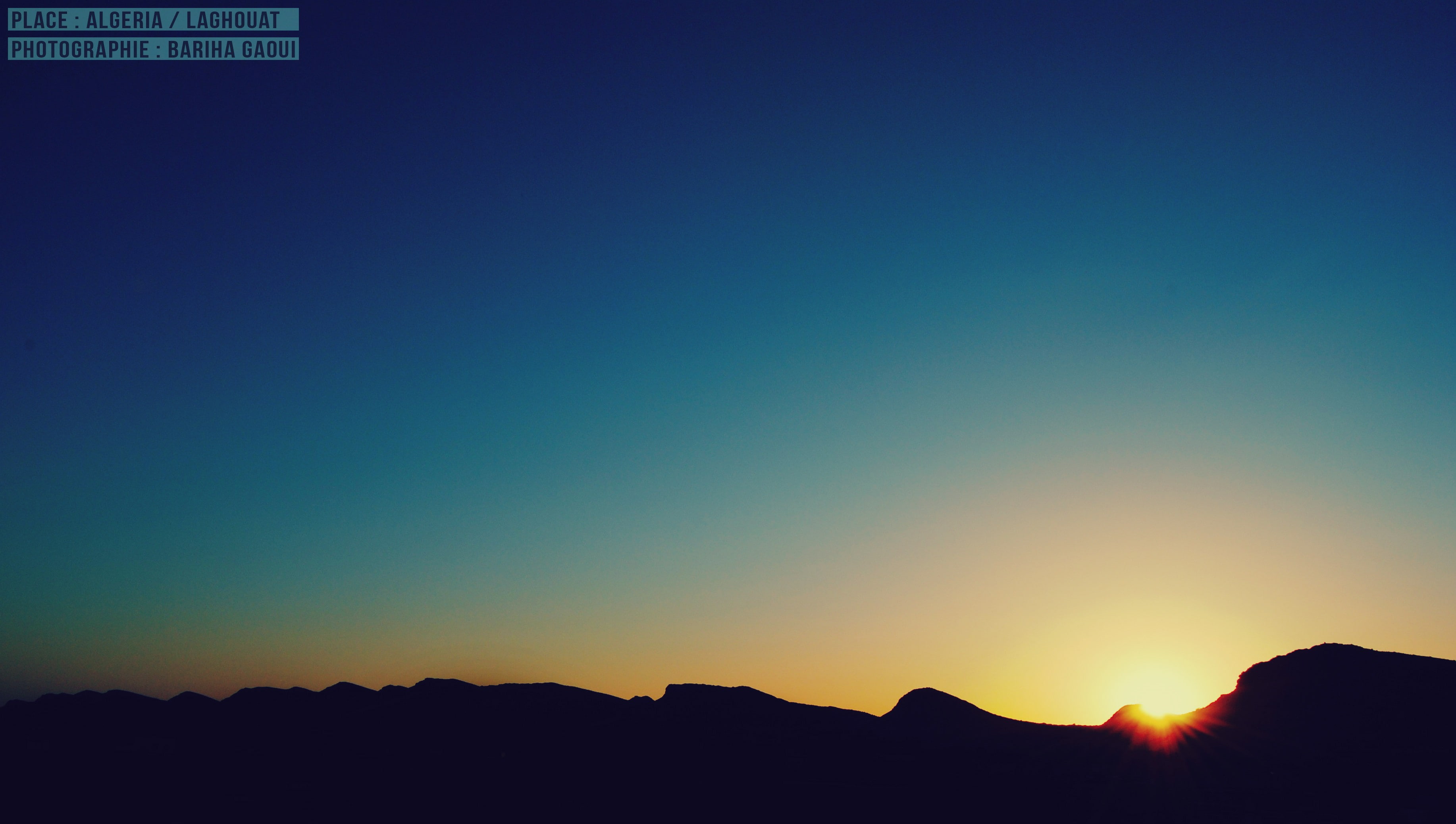 Algeria, Bariha, 2K, sunset, mountains, Laghouat, HD Wallpaper
