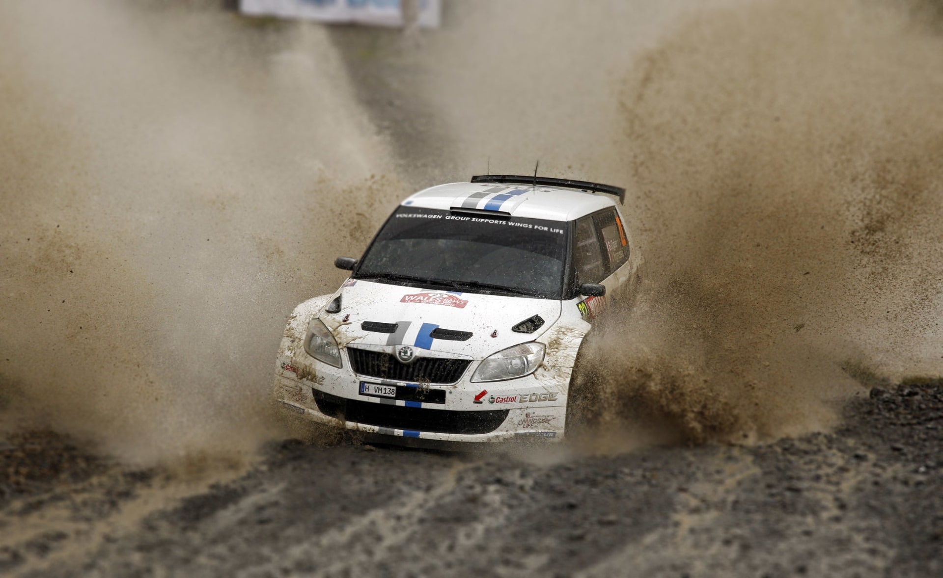Rally, dirt, racing, 1080P, car, vehicle, water, race cars, HD Wallpaper