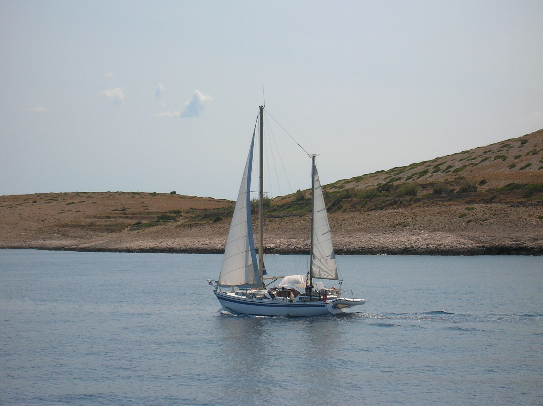 bay, sailboat, scenics - nature, pole, mali losinj, ship, tranquil scene, croatia, tranquility, 1080P, adriatic, nature, mode of transportation, transportation, HD Wallpaper