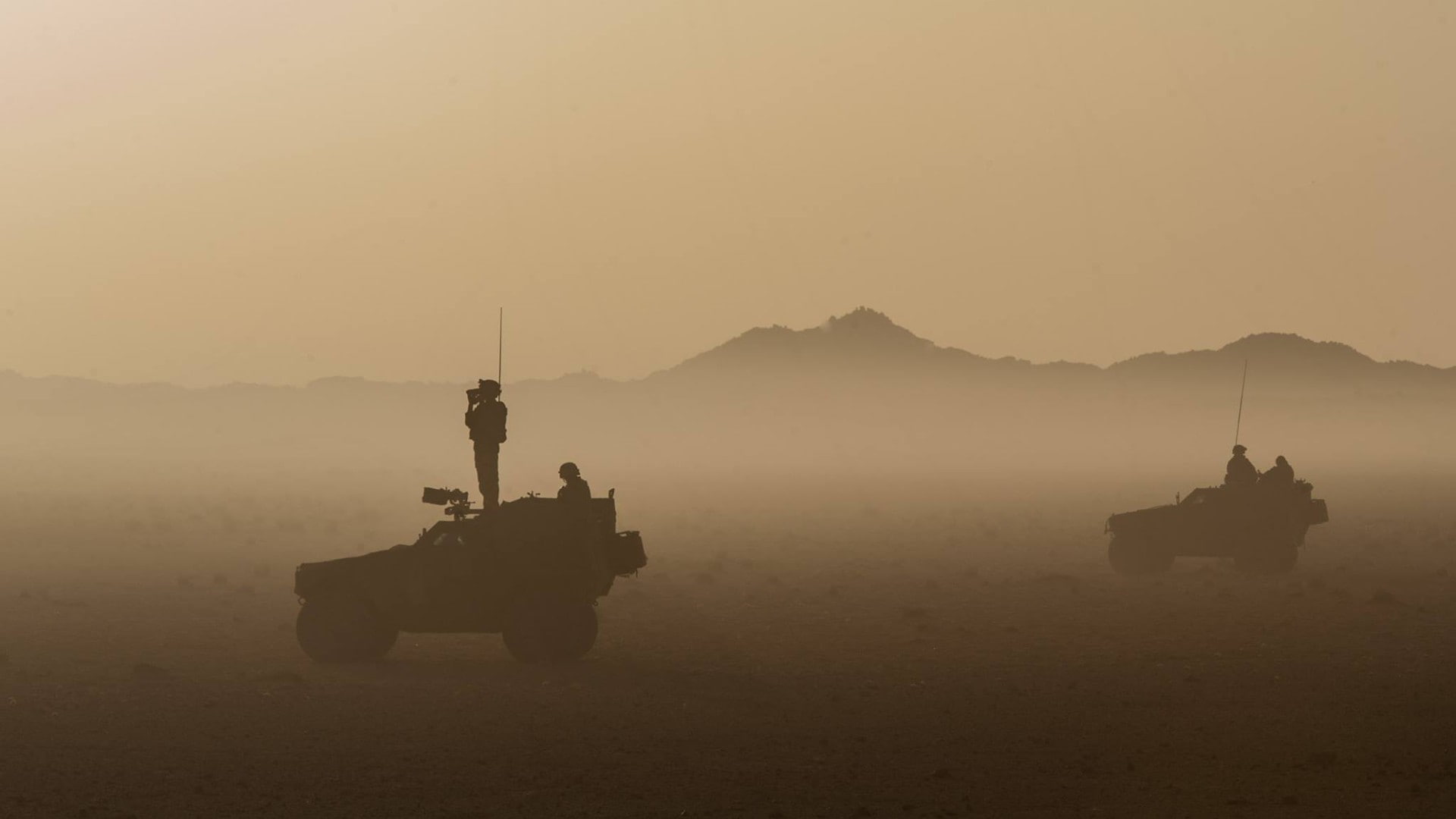 mountain, beauty in nature, nature, nautical vessel, sky, transportation, silhouette, no people, architecture, water, military french army panhard vbl mali northern mali conflict, HD Wallpaper