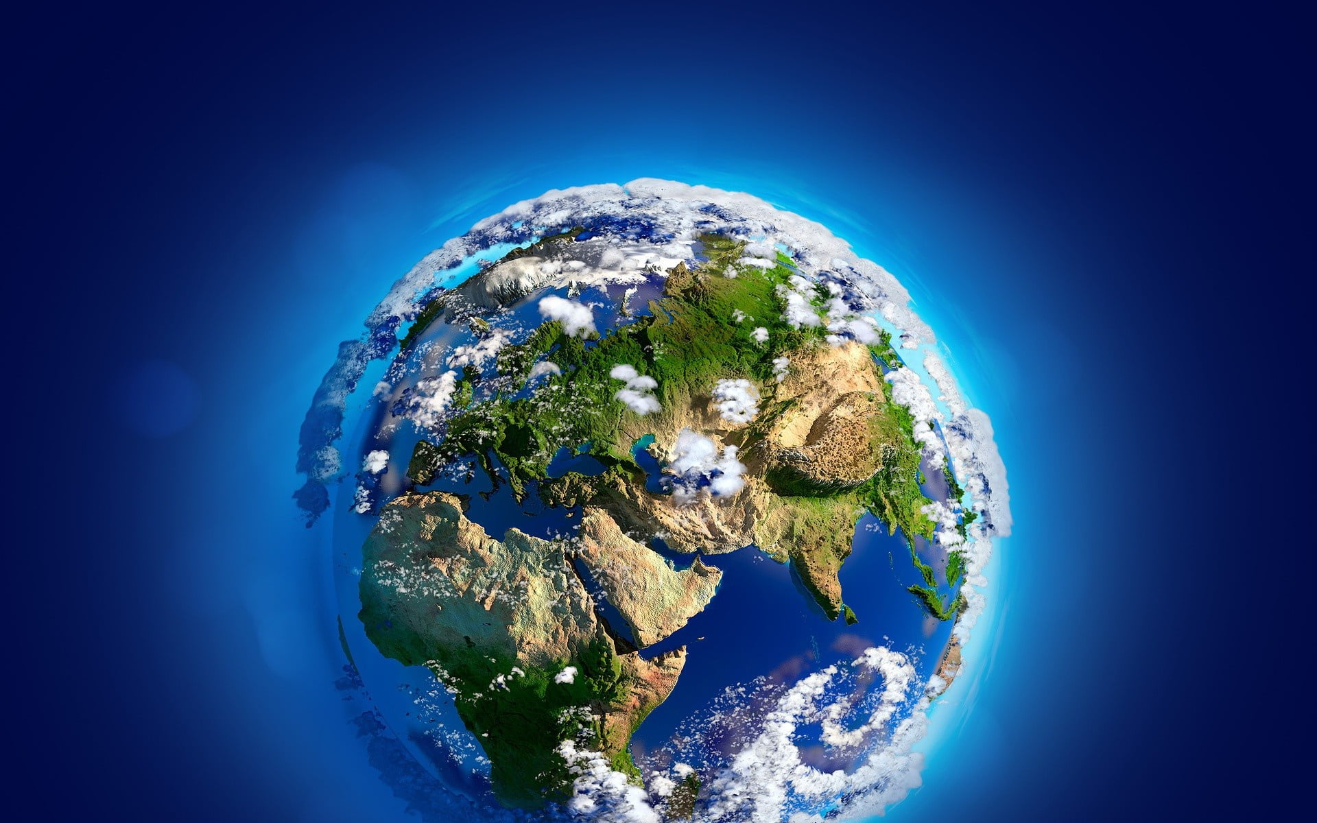 our earth, our planet, planet world, the world, planet, our globe, blue point, earth, WORLD 3D, terra, 1080P, HD Wallpaper