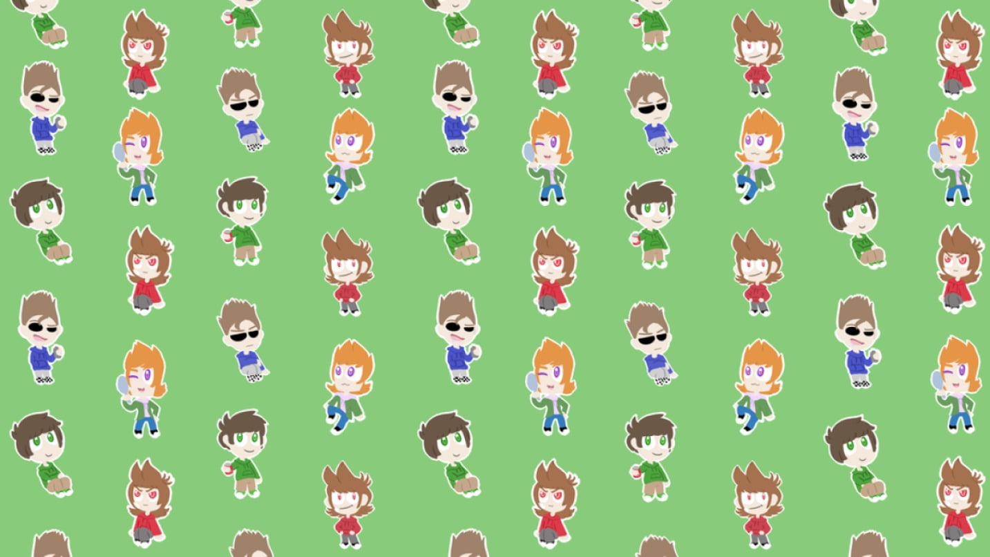 Eddsworld, 720P, digital composite, Edd, repetition, choice, in a row, colored background, conformity, large group of people, green color, men, adult, HD Wallpaper