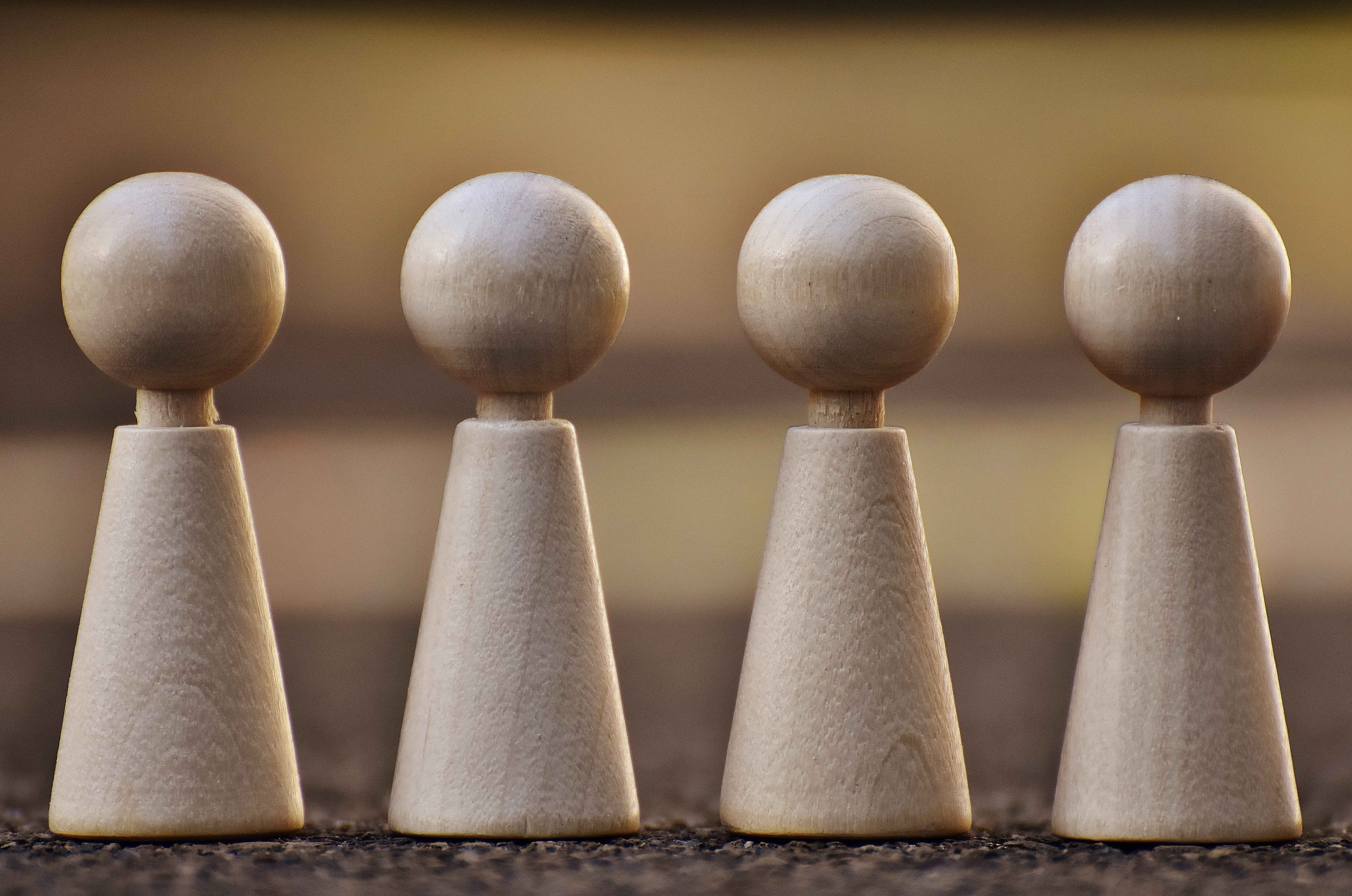 four, contrasts, food, brown, indoors, order, group, in a row, choice, wood - material, white color, toys, 5K, wooden, play, studio shot, handheld, medium group of objects, HD Wallpaper
