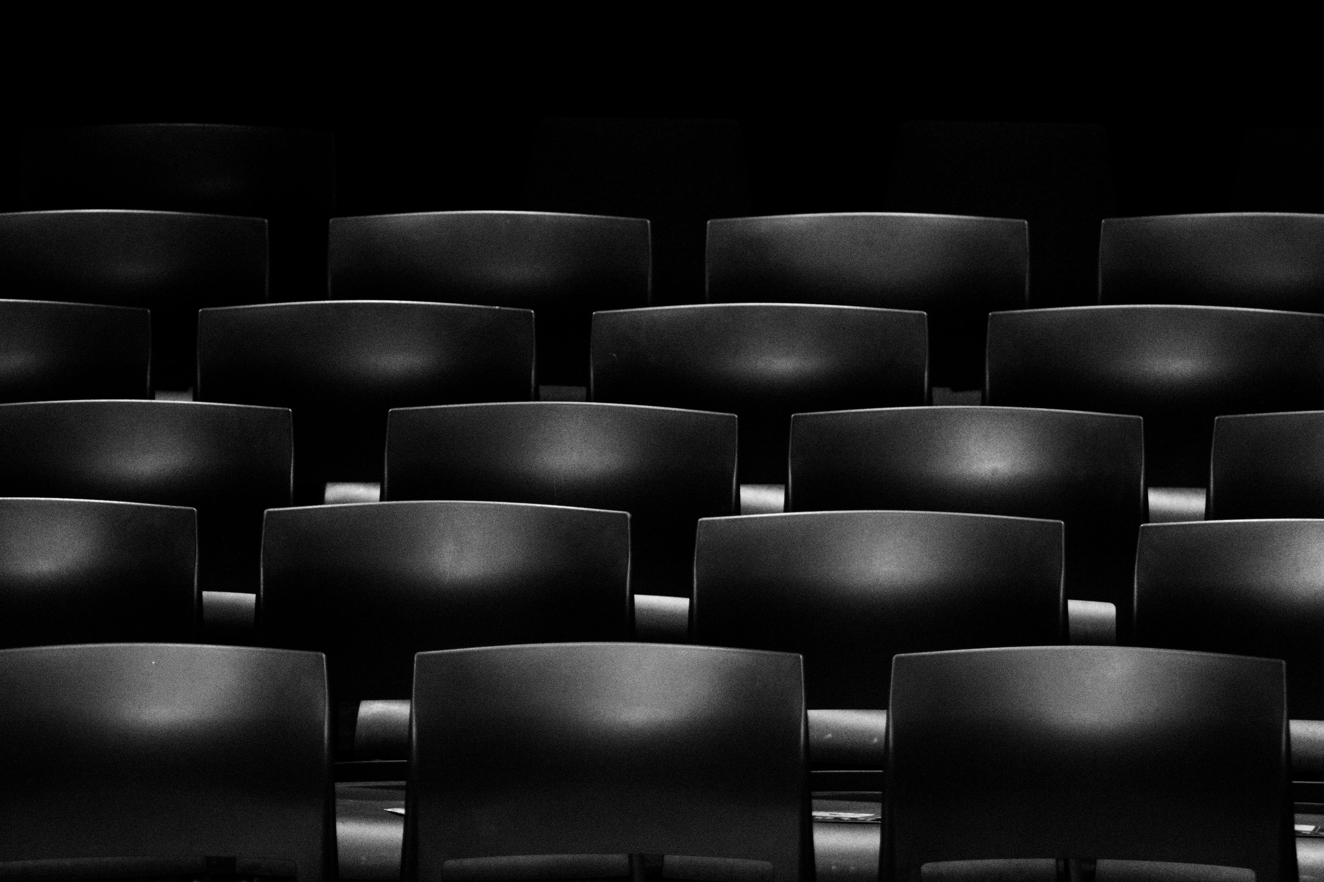 repetition, absence, conformity, indoors, side by side, day, pattern, order, studio shot, seat, arts culture and entertainment, auditorium, empty, chairs, HD Wallpaper