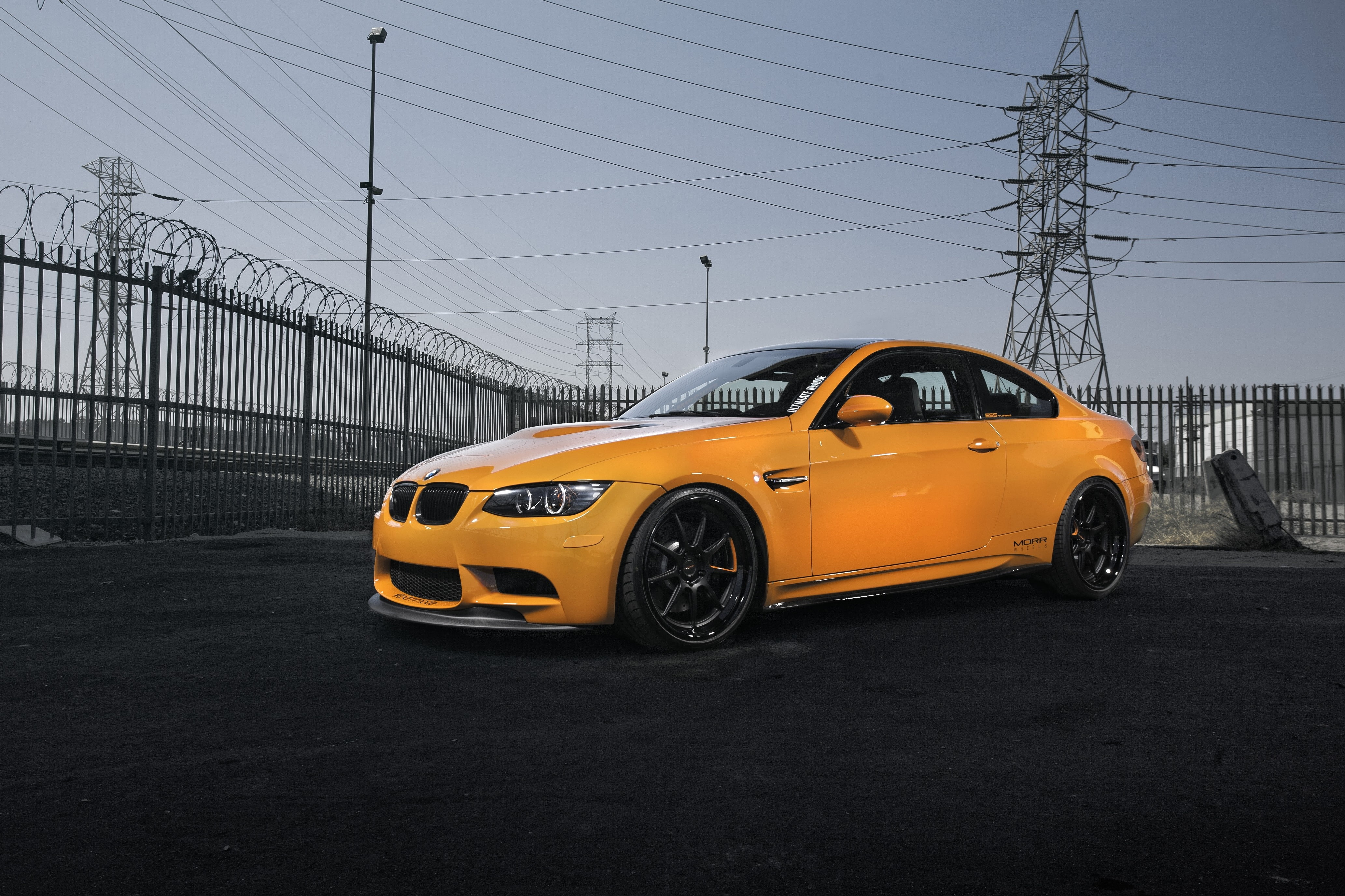 yellow cars, BMW E92 M3, car, 4K, BMW, HD Wallpaper
