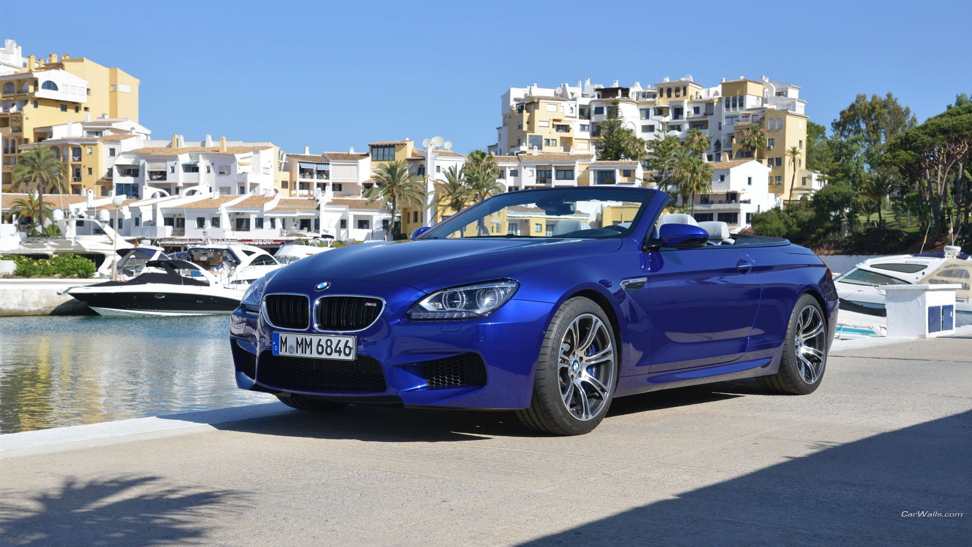 blue cars, Convertible, 1080P, BMW M6, HD Wallpaper