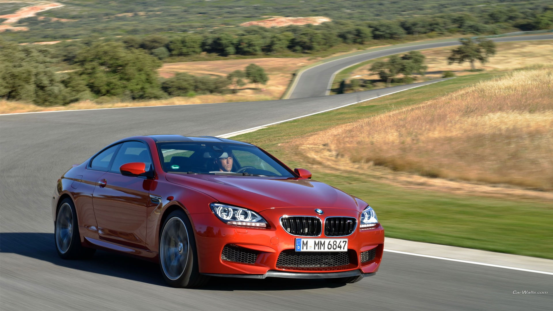 car, BMW M6, BMW, coupe, red cars, 1080P, vehicle, HD Wallpaper