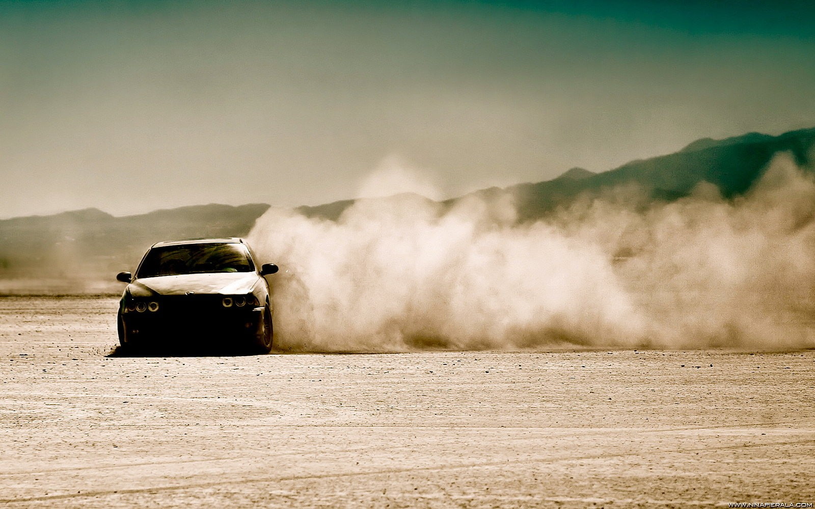 720P, BMW 5 Series, E 39, car, BMW, desert, dust, HD Wallpaper