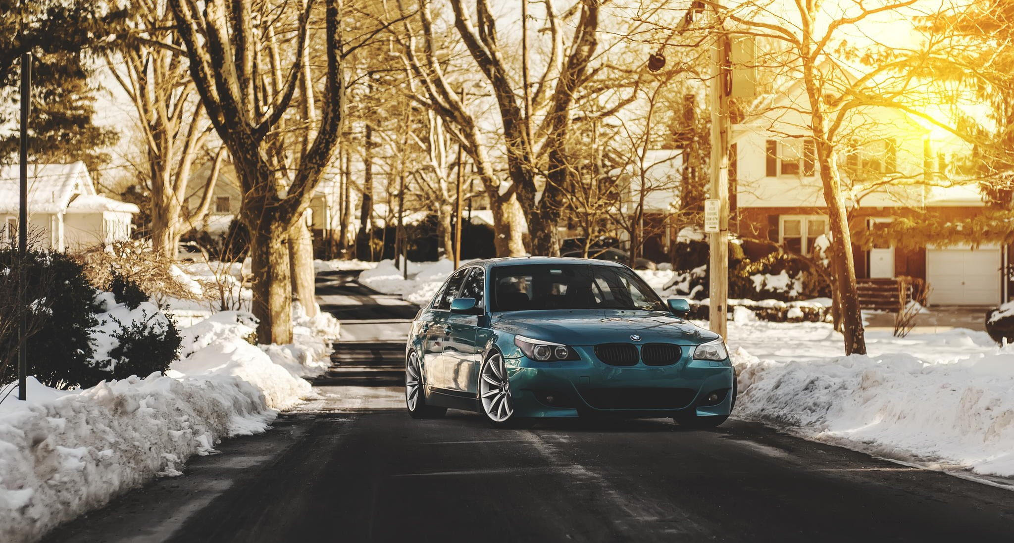 stance, tuning, green, e60, blue, bmw, 1080P, HD Wallpaper