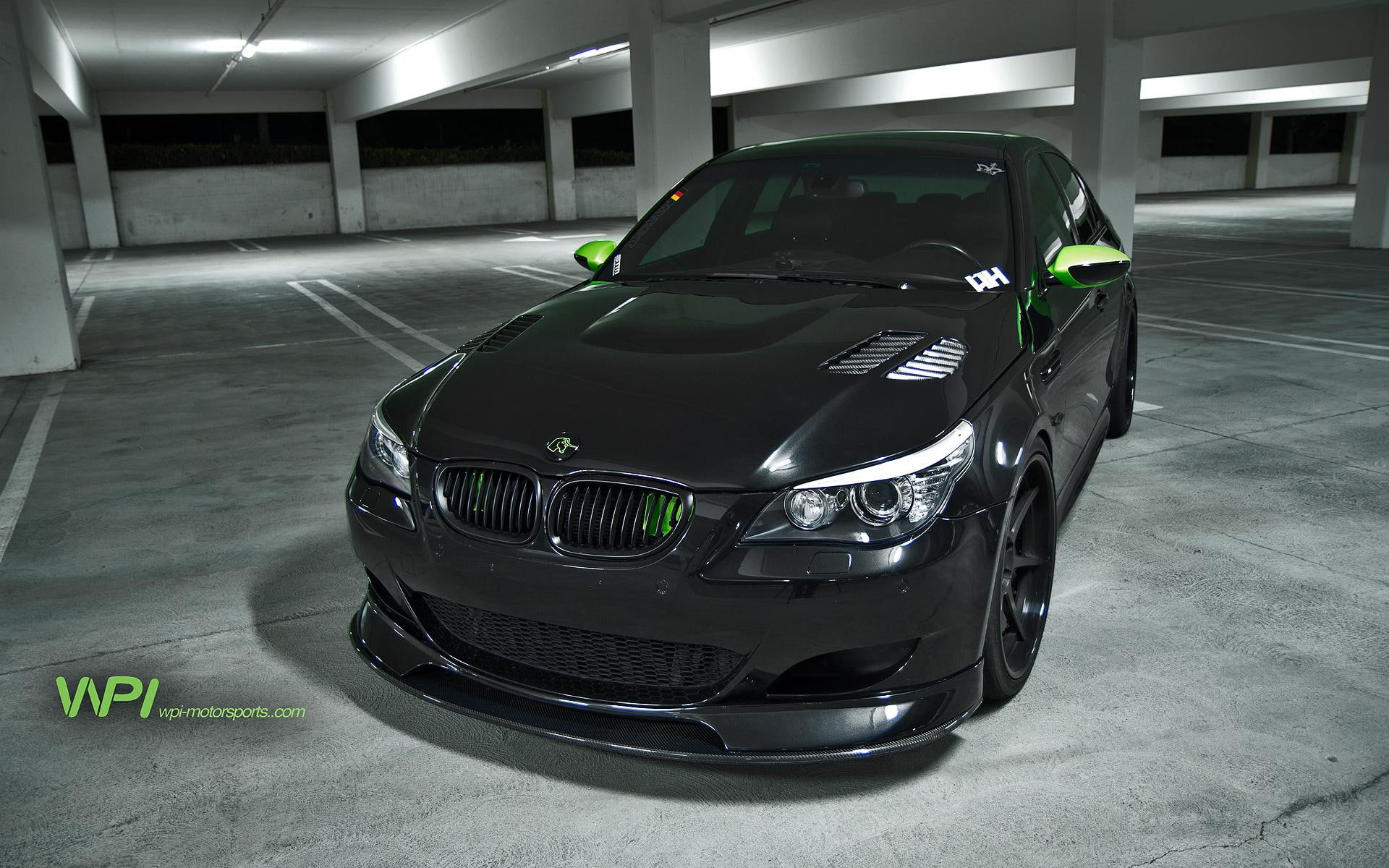 1080P, e, black, cars, sedan, modded, m, bmw, HD Wallpaper