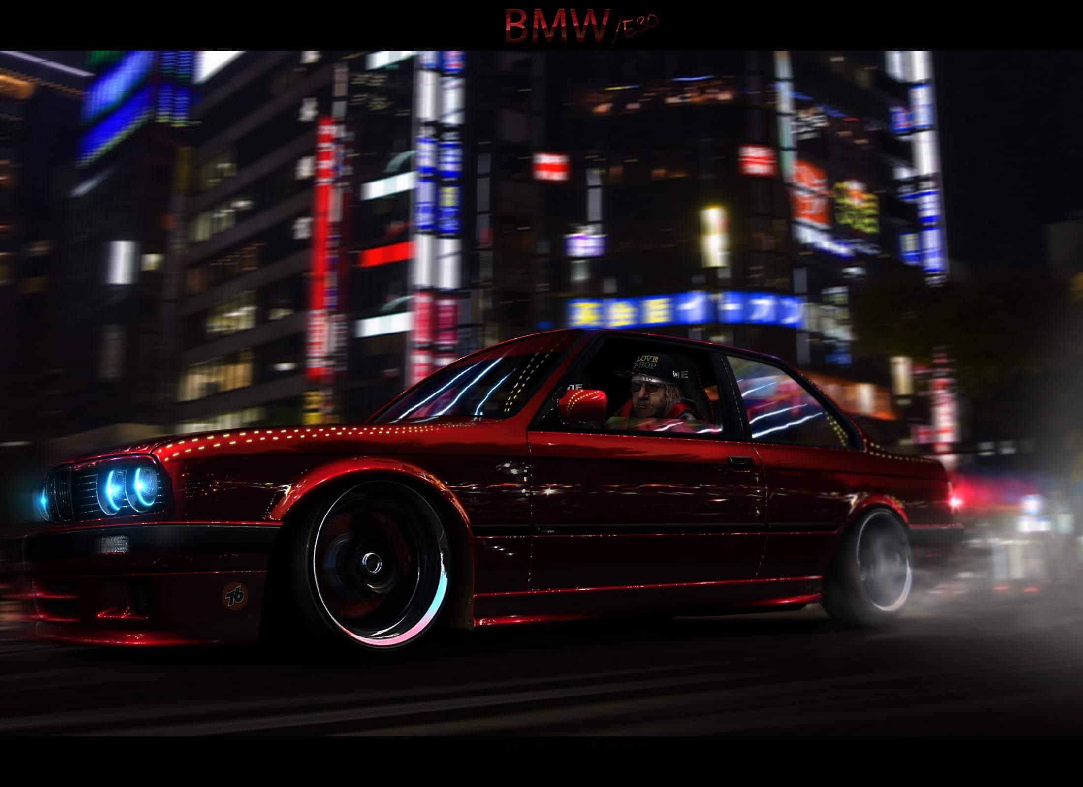 BMW E36, 1080P, BMW, bmw m1, BMW M3, blue, red, black, Tuner Car, HD Wallpaper