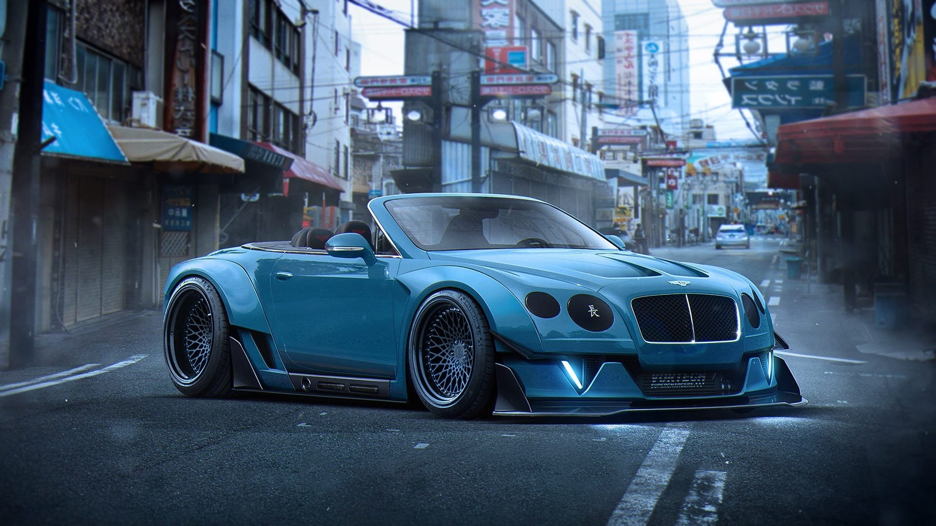 1080P, GT, Continental, Bentley, Blue, Supercar, HD Wallpaper