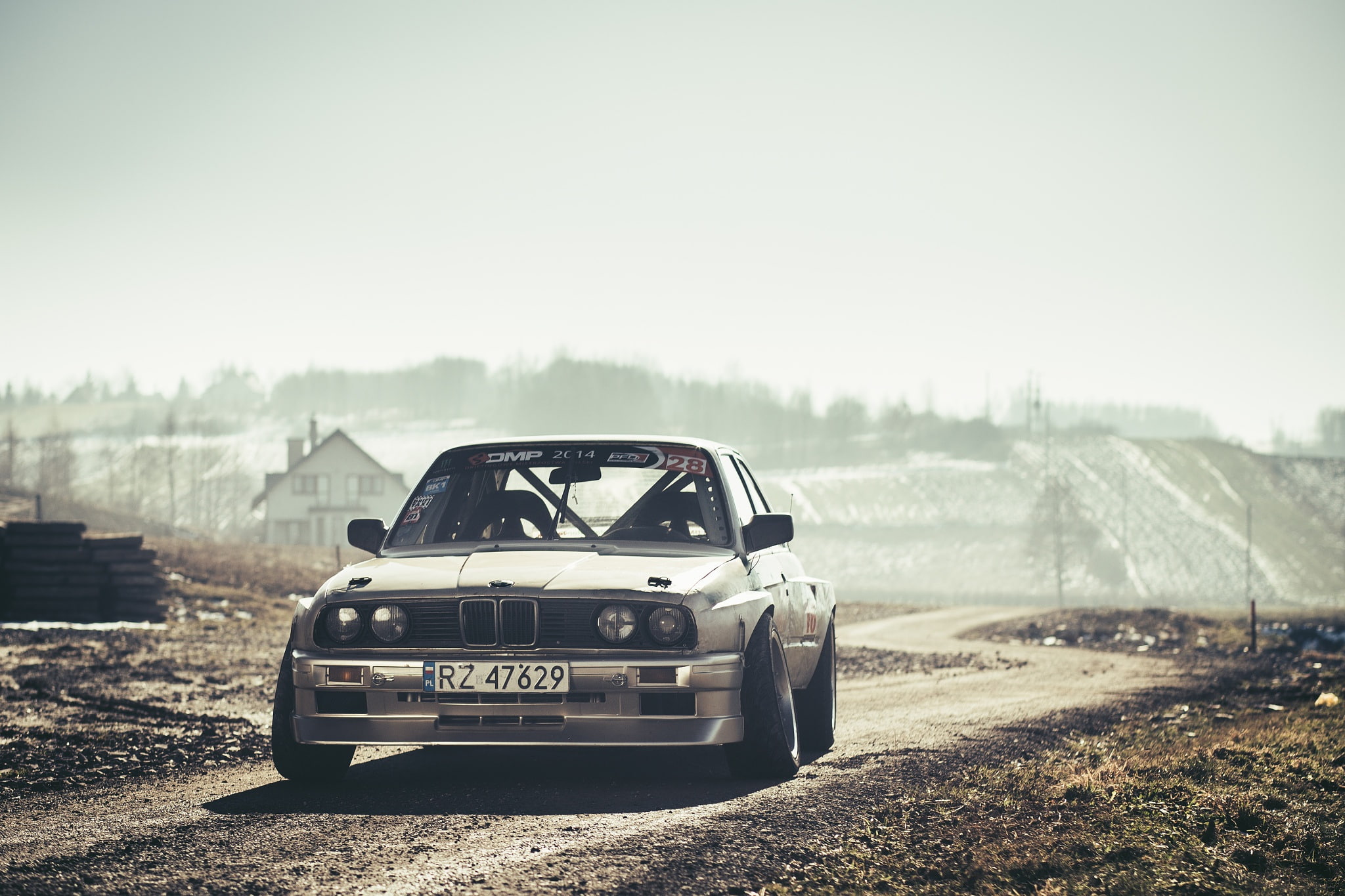 Front, BMW, Ligth, Silver, Sun, 1080P, Car, E30, Road, Drift, HD Wallpaper