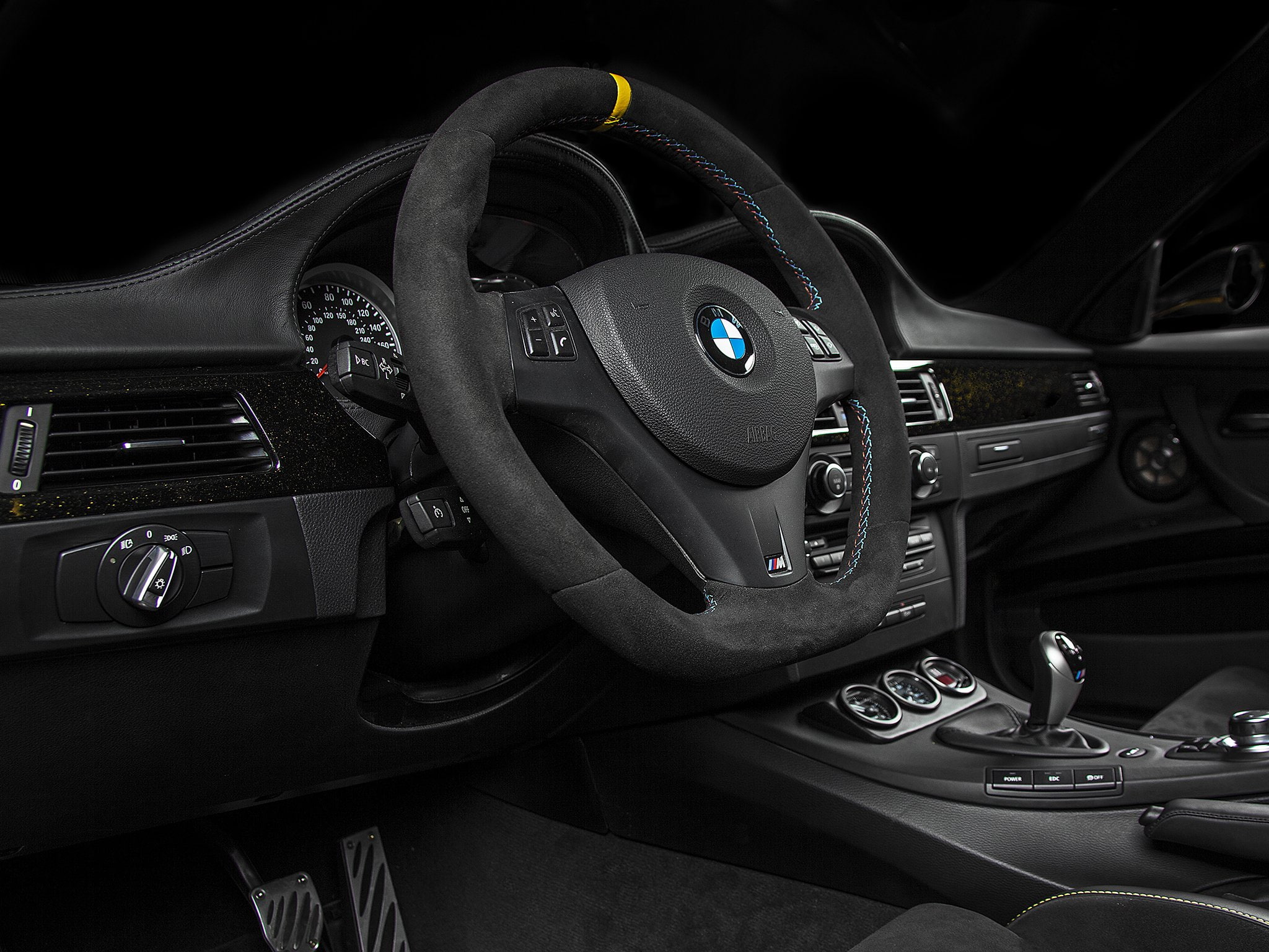 bmw, interior, sedan, m 3, dakar, 2013, 1080P, ind, e90, tuning, yellow, HD Wallpaper