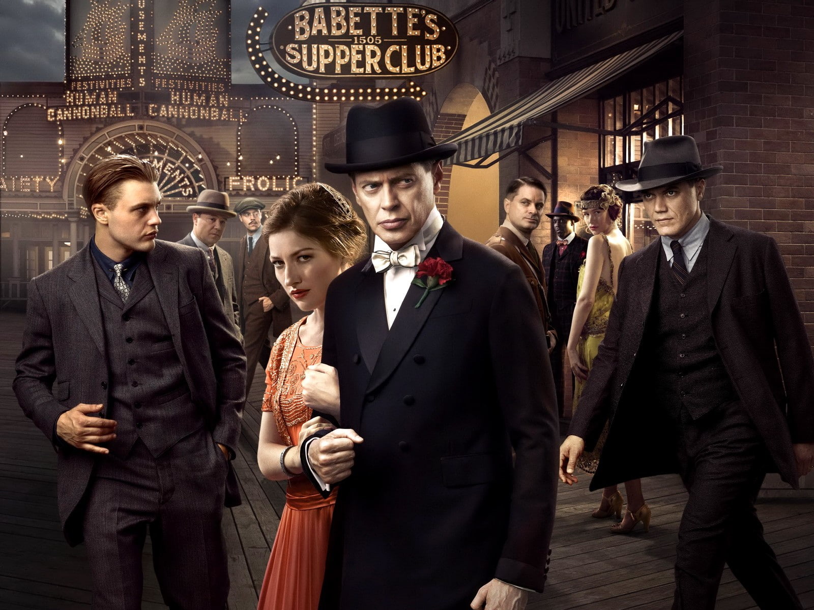 lifestyles, group of people, clothing, architecture, friendship, standing, togetherness, city, business, adult, Steve buscemi, well-dressed, Nucky, males, HD Wallpaper