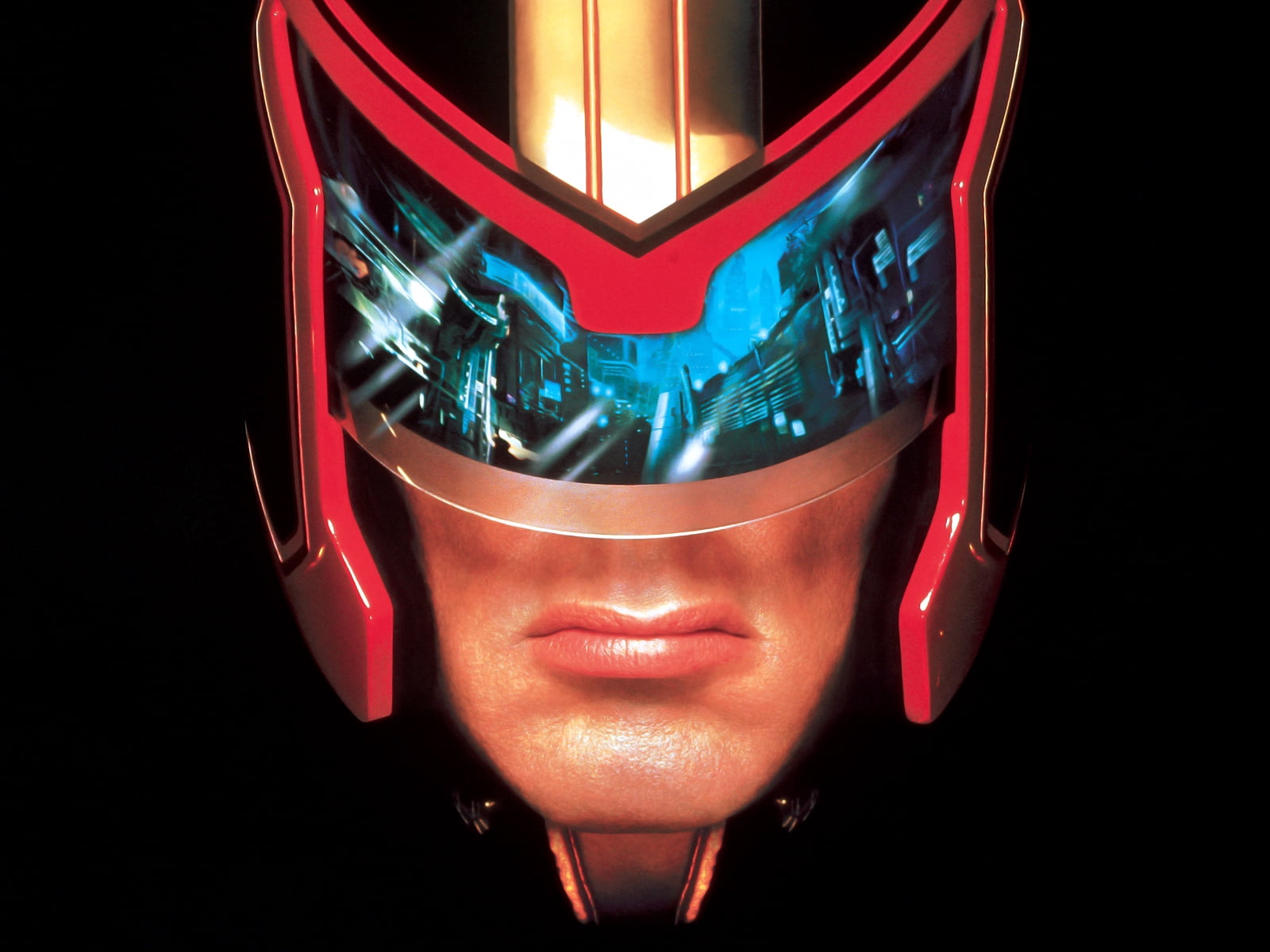one Person, 720P, judge, body part, black background, nightlife, young adult, females, joseph dredd, front view, human body part, art and craft, sylvester stallone, HD Wallpaper
