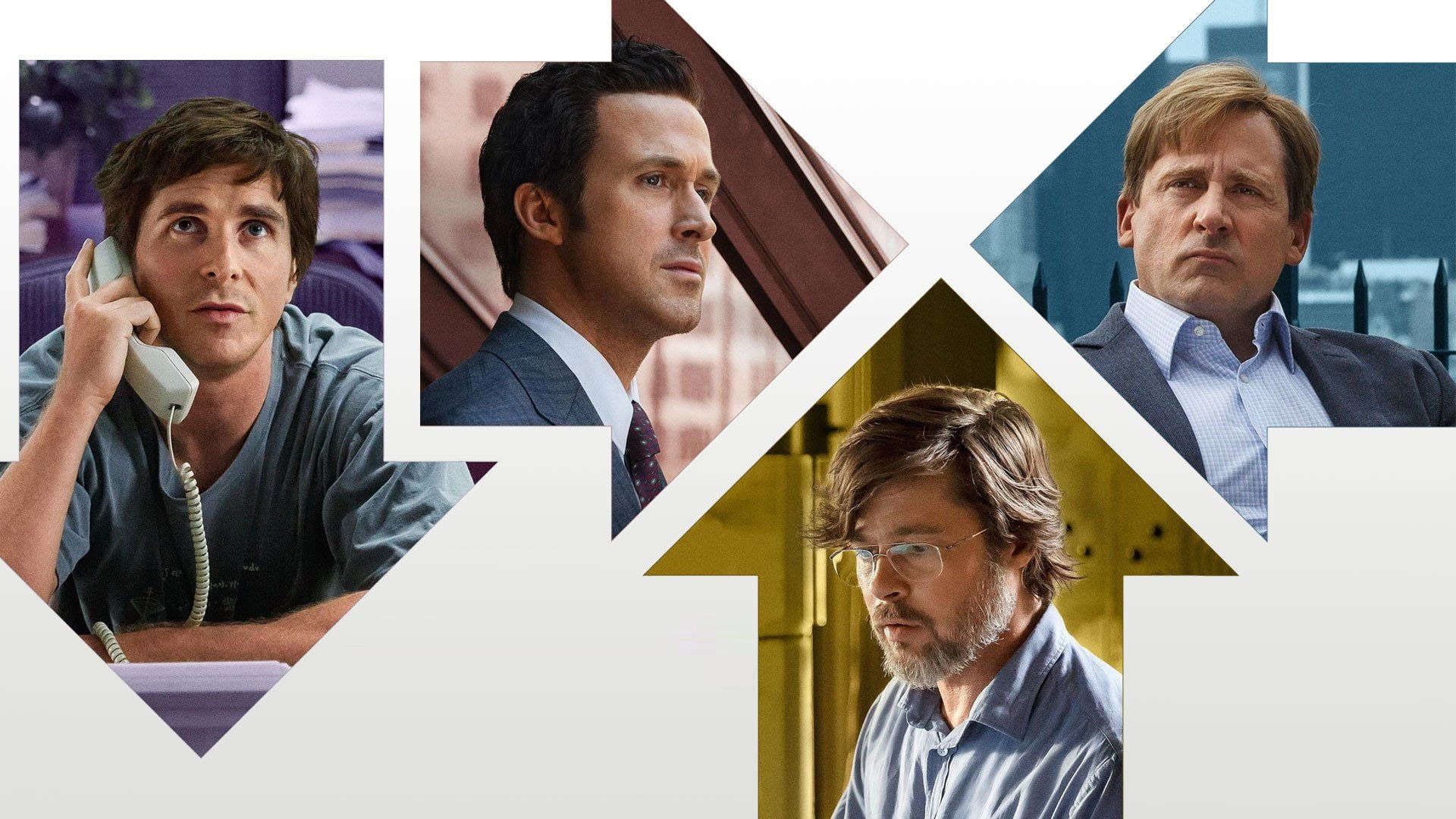 The Big Short, Brad Pitt, 1080P, Steve Carell, Ryan Gosling, Movie, Christian Bale, HD Wallpaper
