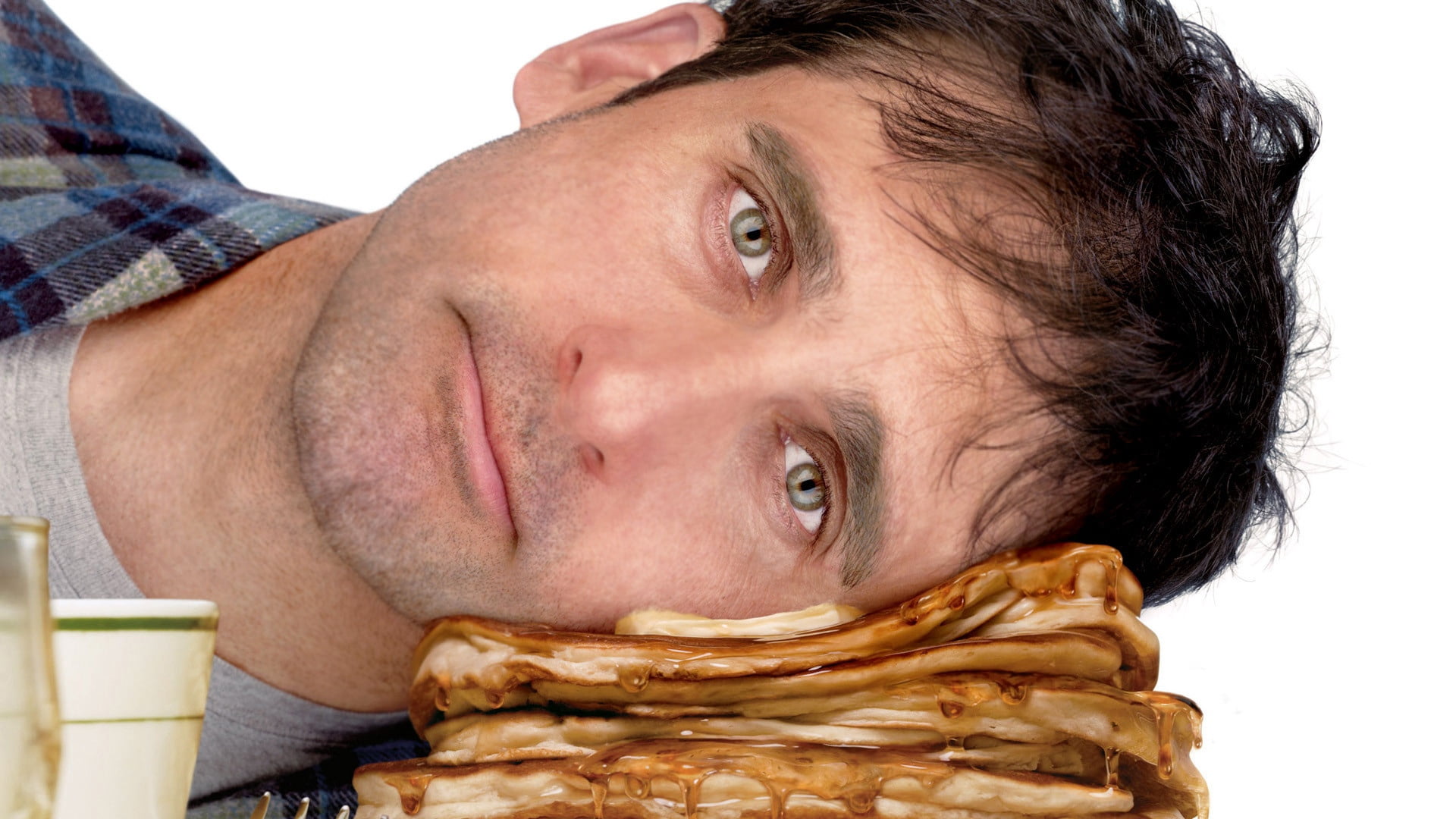 hamburger, relaxation, adult, lifestyle, food And Drink, indoors, headshot, men, 1080P, gray, lifestyles, facial Expression, steve carell, black, isolated On White, HD Wallpaper