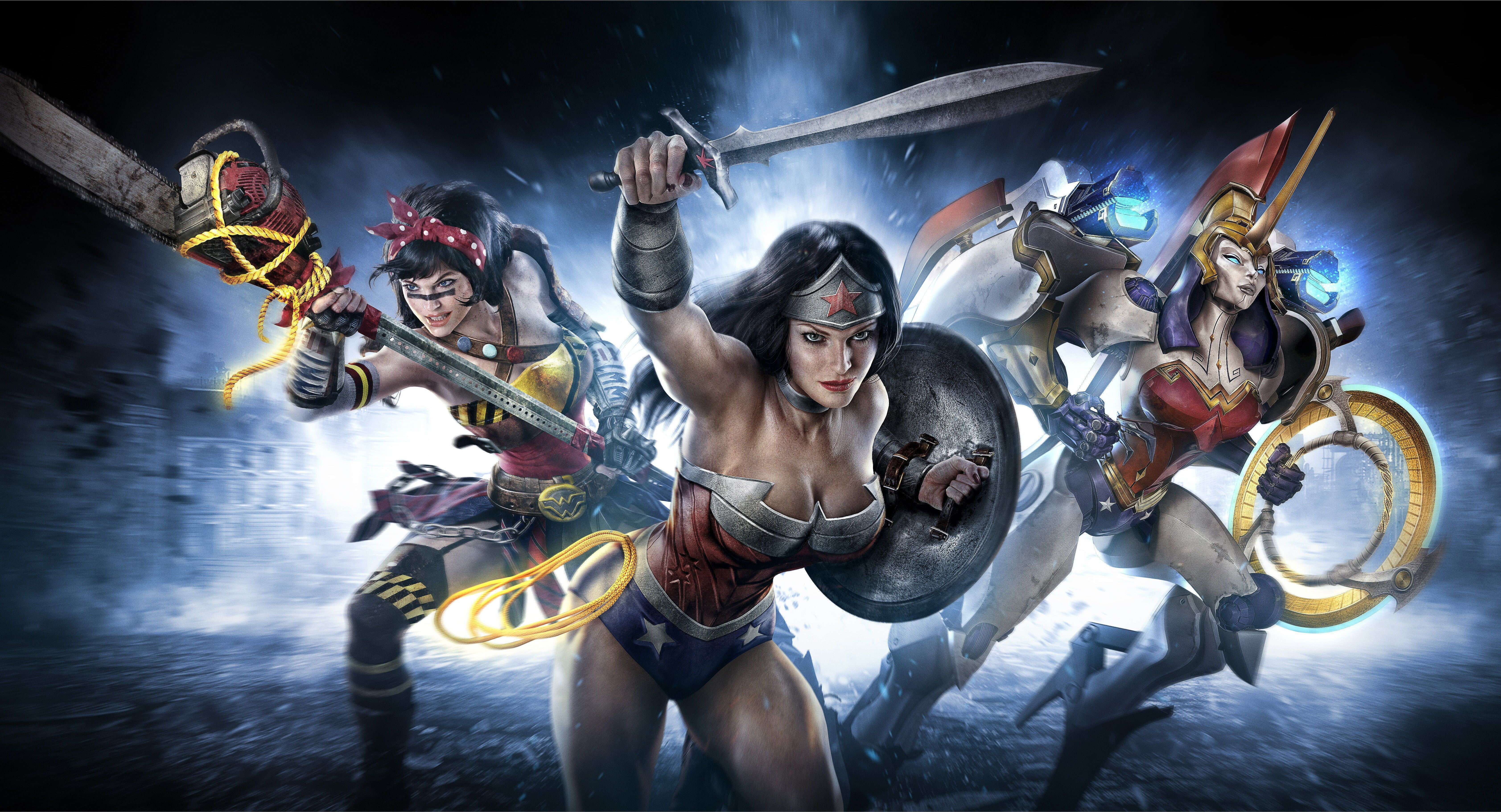 jerk, weapons, Shine, star, sword, girls, Wonder woman, 5K, heroes, HD Wallpaper