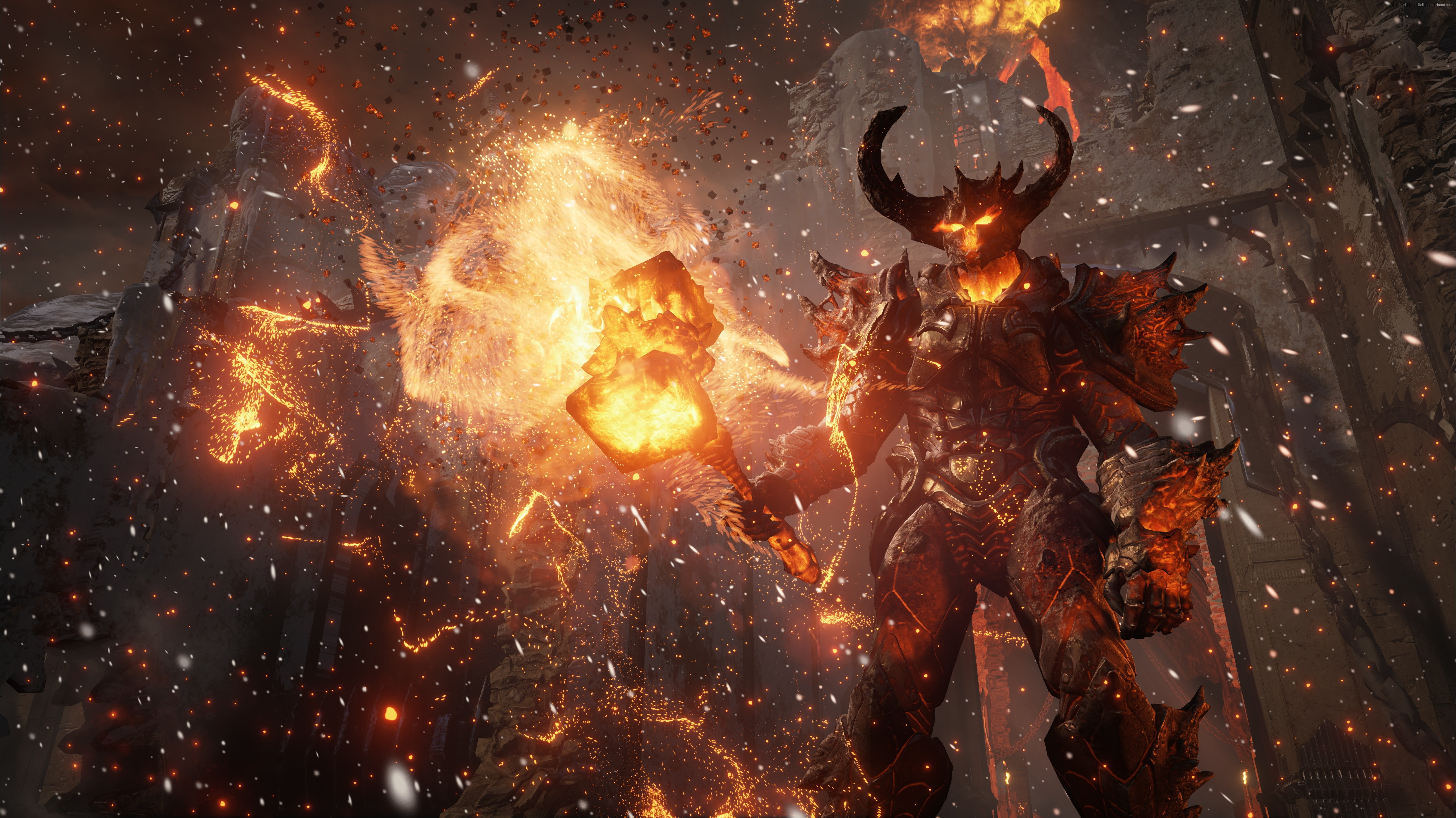 PS4, game engine, Unreal Engine 4, demon face, Xbox One, 5K, monster, review, PC, specifications, HD Wallpaper