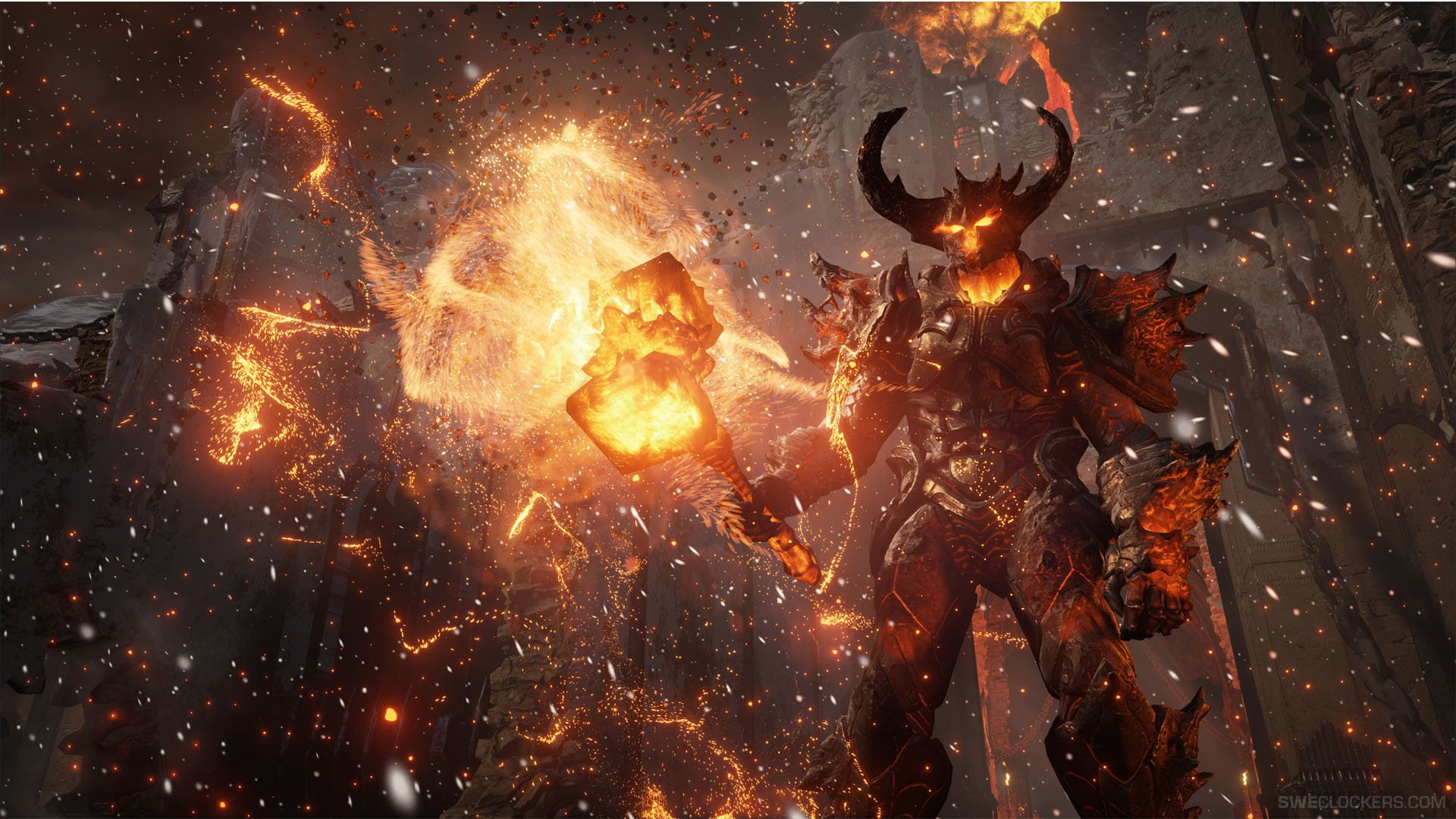 Hell, Creature, Unreal Engine 4, 1080P, Fire, Warrior, Unreal, HD Wallpaper