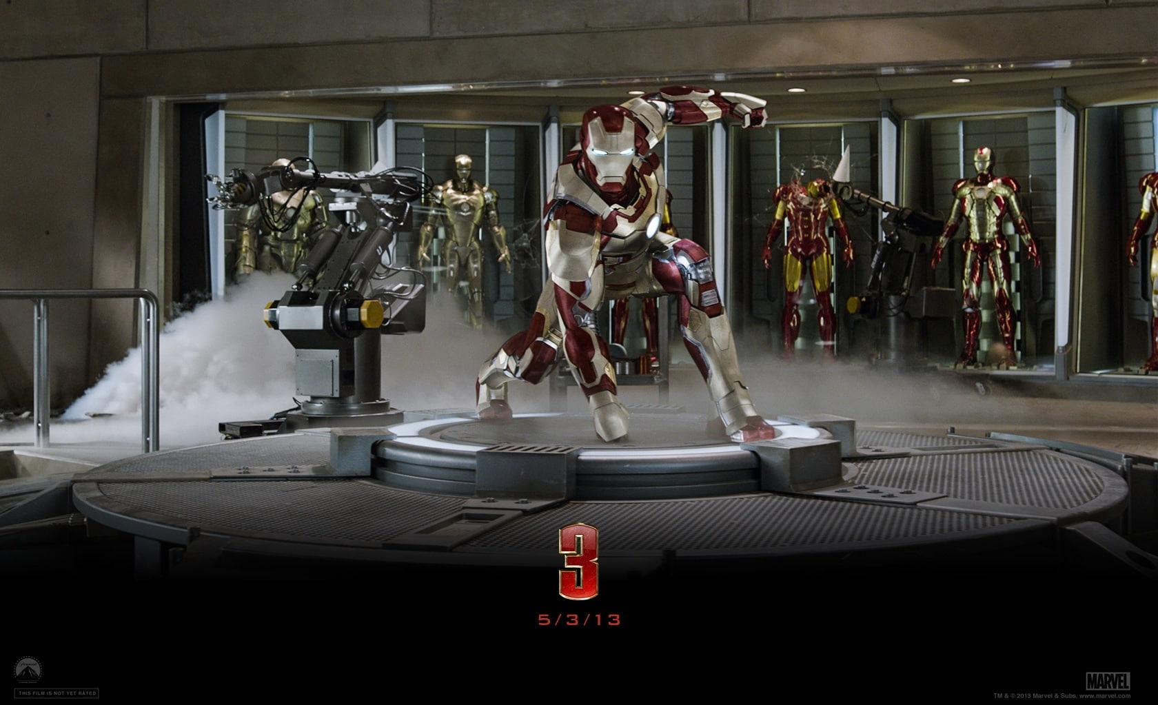 sculpture, man, 2013, indoors, robot, male likeness, built structure, tony stark, 720P, Movies, no people, suit, iron, statue, human representation, HD Wallpaper
