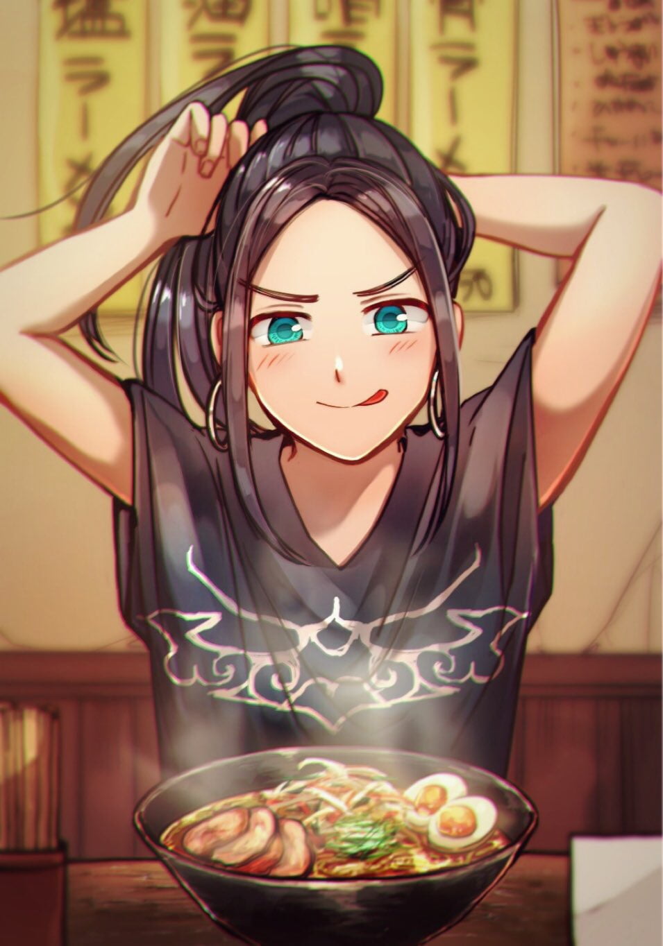 anime girls, 720P, Golden Kamuy, Asirpa (Golden Kamuy), ramen, Phone HD Wallpaper