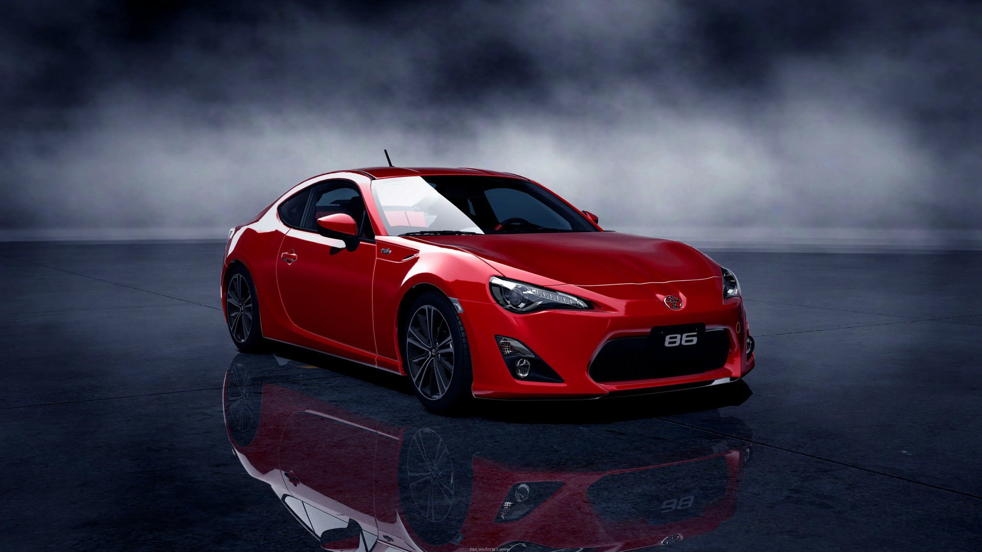 vehicle, land vehicle, car, wet, Toyota 86, reflection, no people, luxury, outdoors, toy, sports car, rain, wealth, motor vehicle, mode of transportation, HD Wallpaper