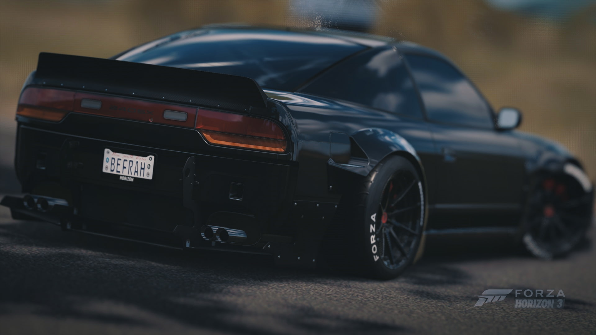 mode of transportation, car, forza horizon 3, 1080P, toy, Nissan 240SX, street, sports car, garage, selective focus, no people, motor vehicle, windshield, HD Wallpaper