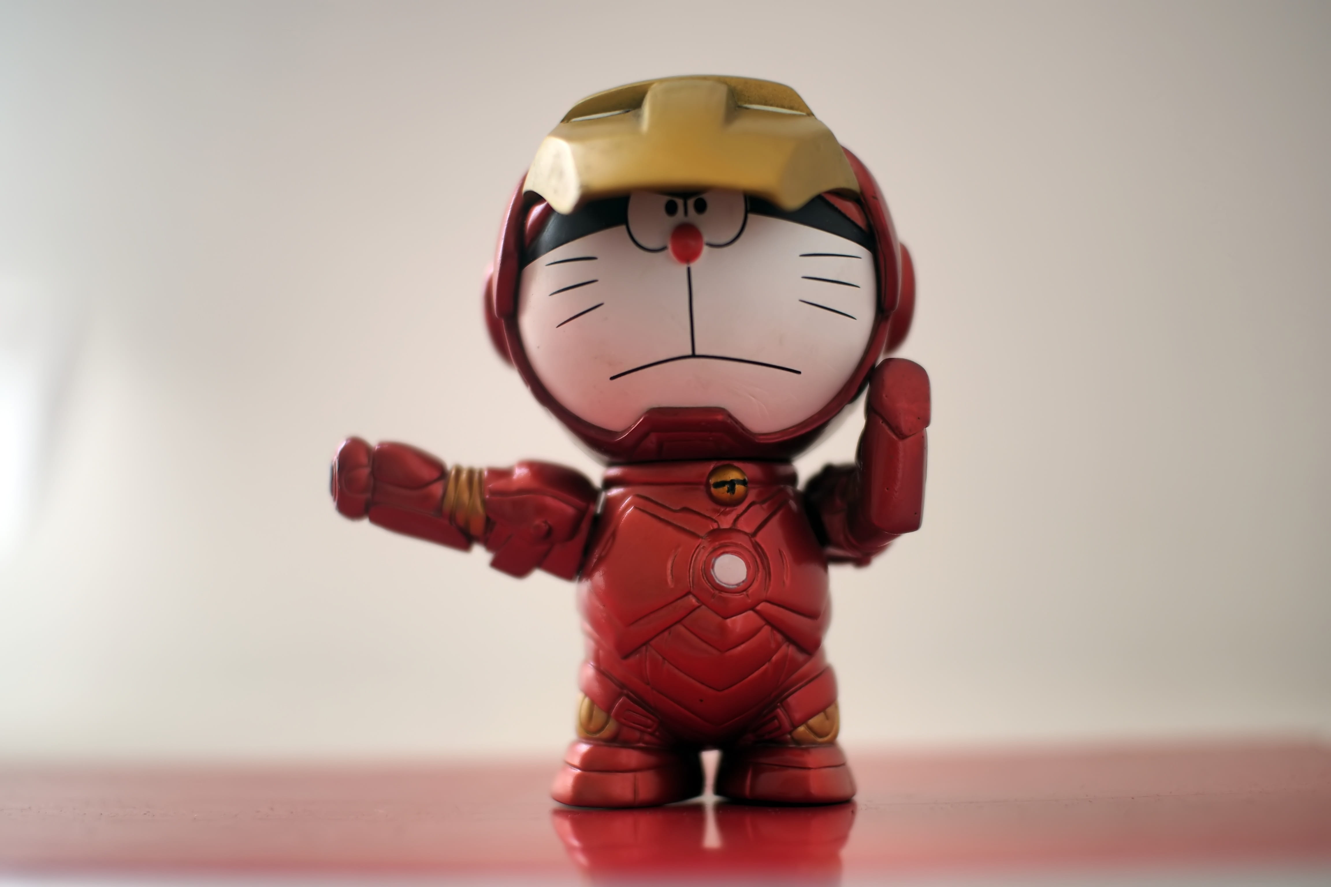 wall - building feature, figurine, helmet, video, cartoon, television, anime, childhood, colored background, male, small, people, representation, man, iron, HD Wallpaper