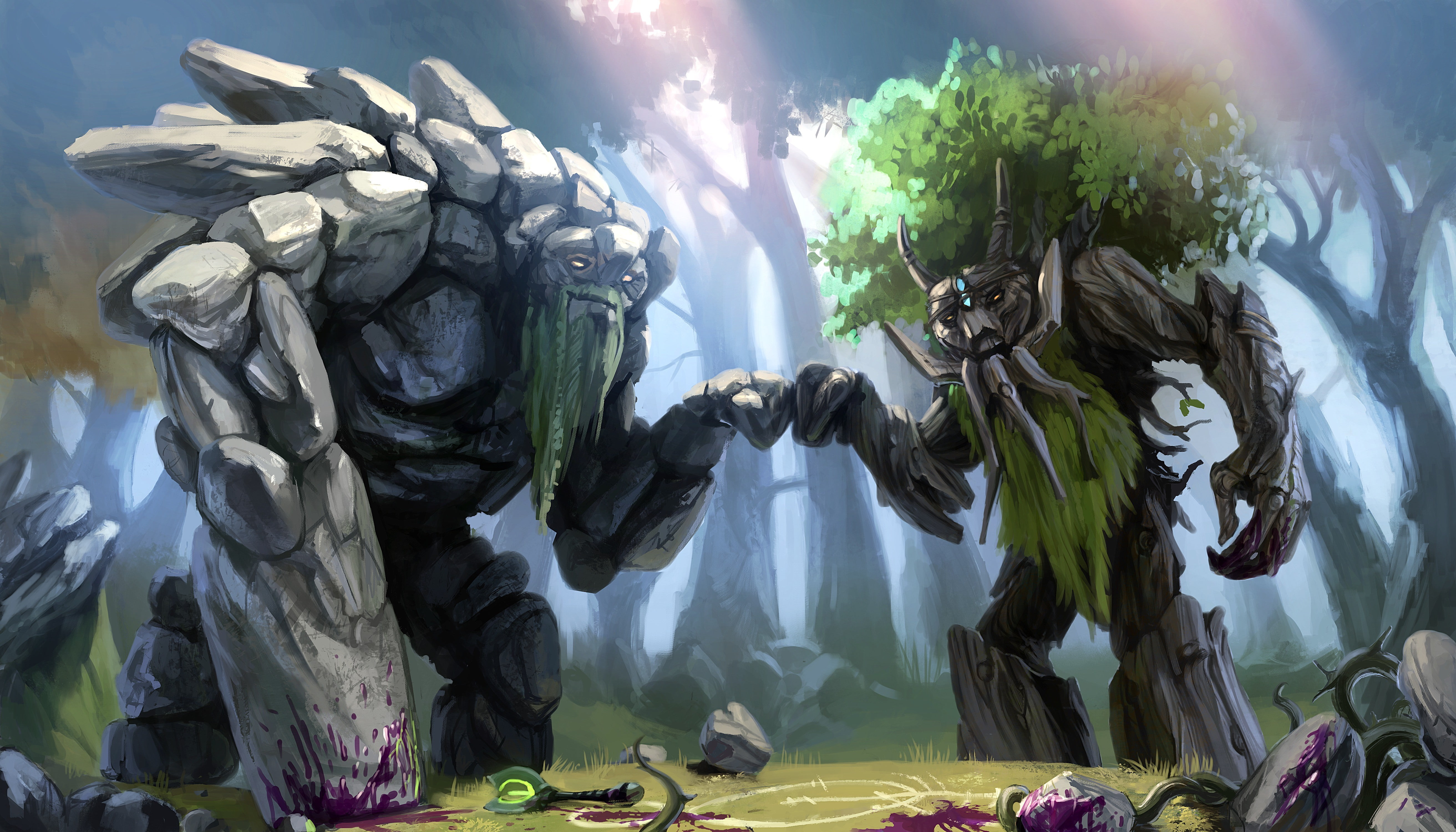 giant, Dota 2, Tiny, Treant Protector, 5K, HD Wallpaper