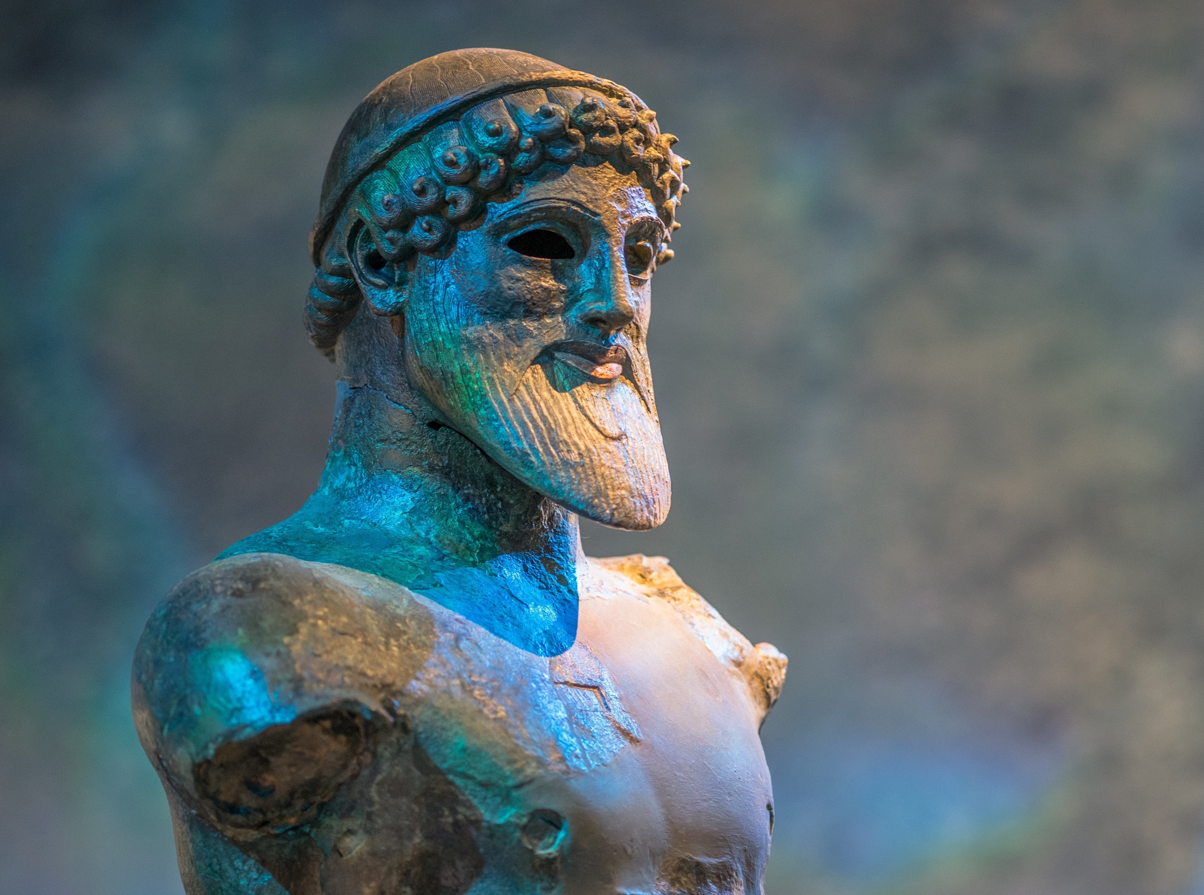 Sculpture, protector, TwelveOlympians, craft, representation, Poseidon, Artistic, the past, art and craft, Portrait, outdoors, day, architecture, male likeness, HD Wallpaper
