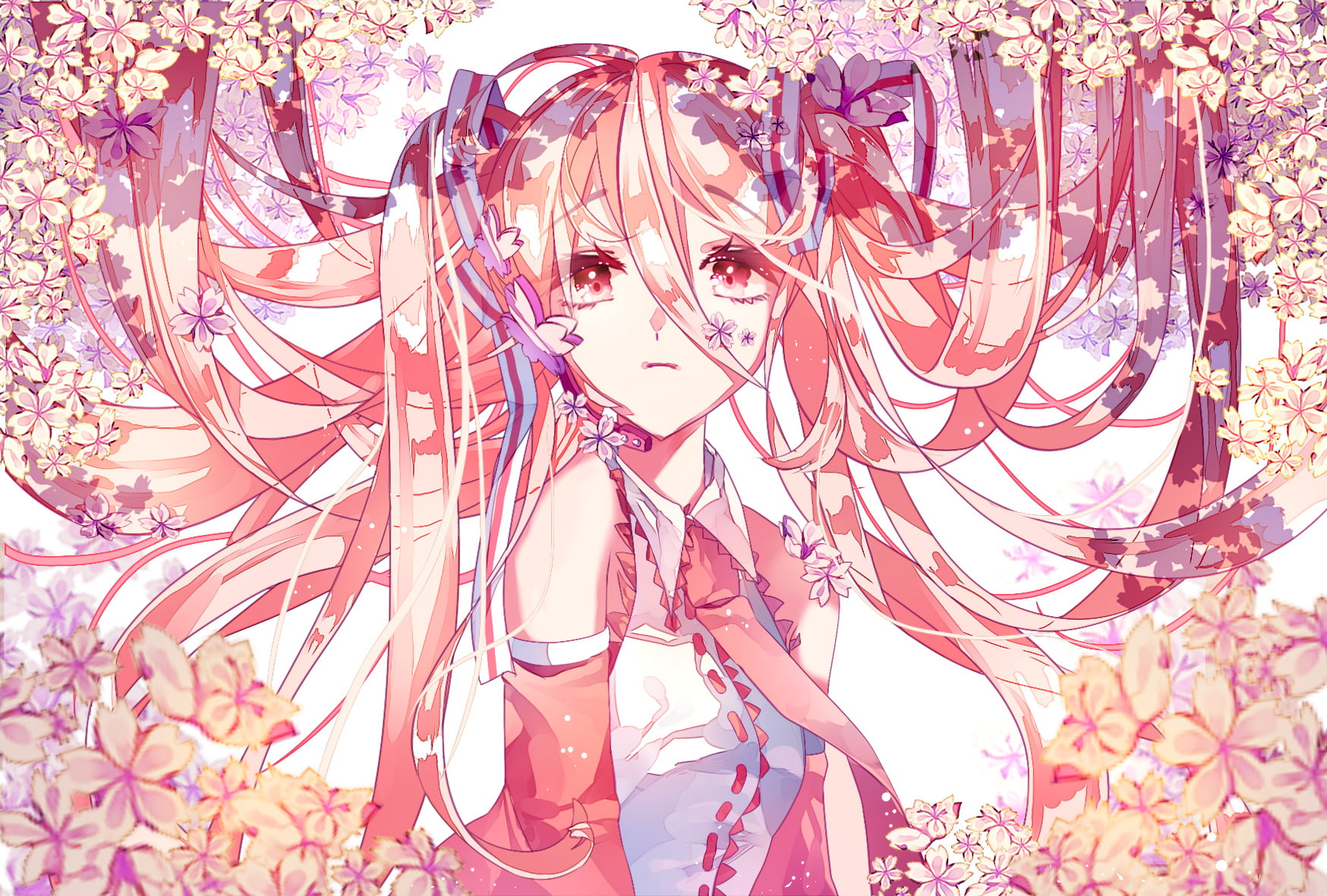 Sakura Miku, Vocaloid, 720P, Anime, HD Wallpaper