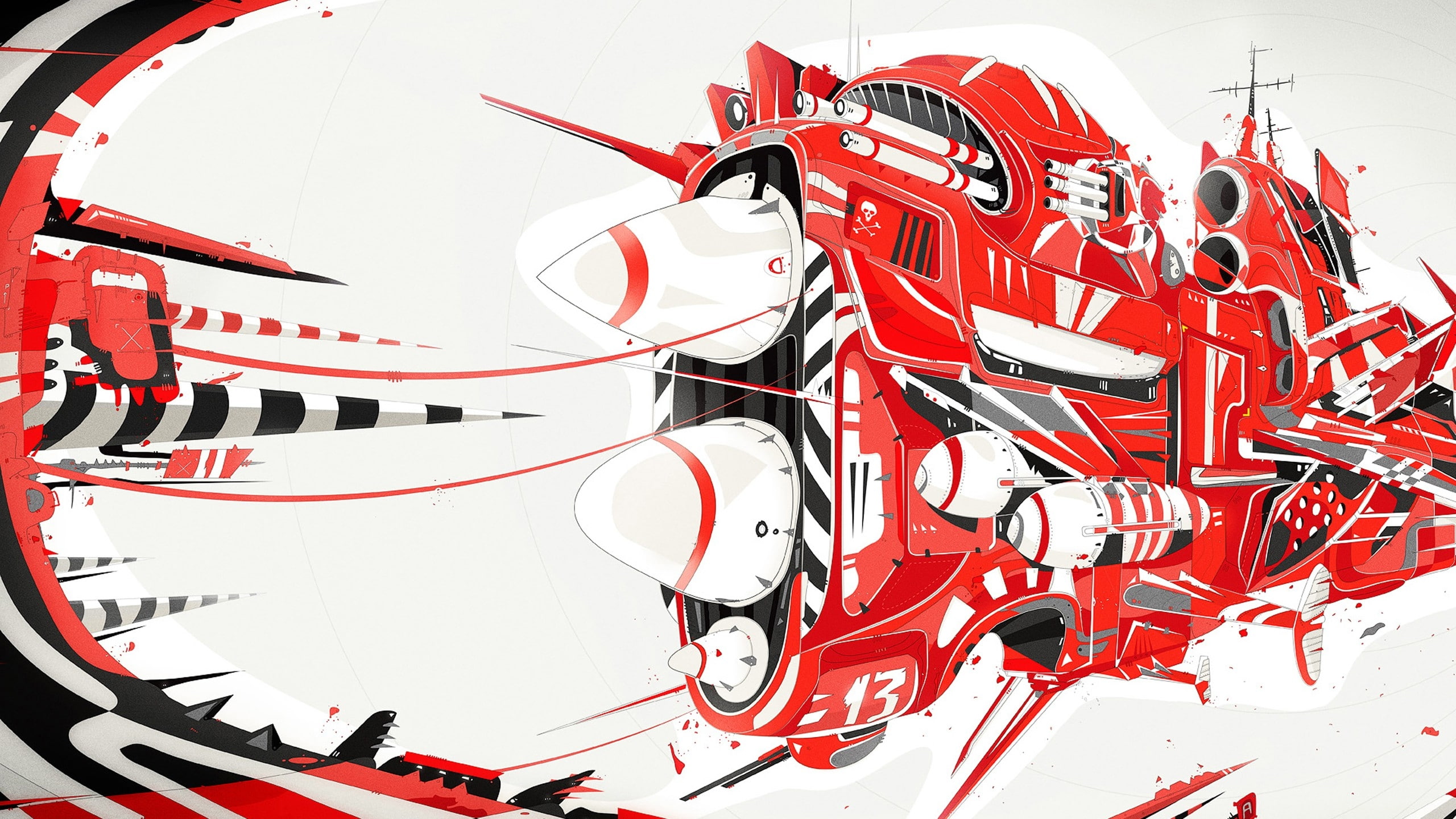digital, spaceships, hd, pirates, background, matei, vehicles, 2K, artwork, apostolescu, ships, white, art, x, HD Wallpaper
