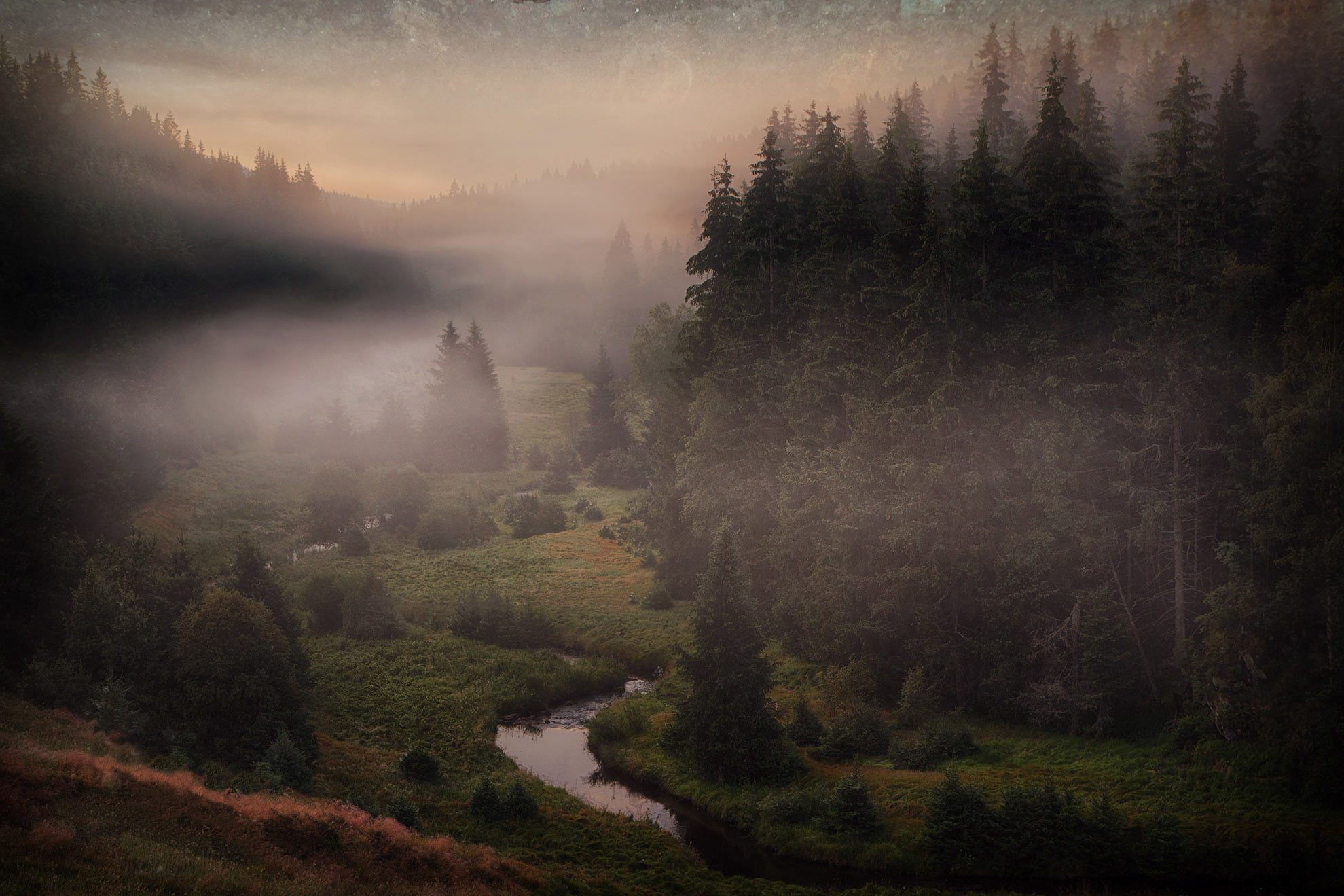 nature, river, no people, Czech Republic, travel destinations, plant, land, landscape, non-urban scene, tranquility, built structure, architecture, fog, HD Wallpaper
