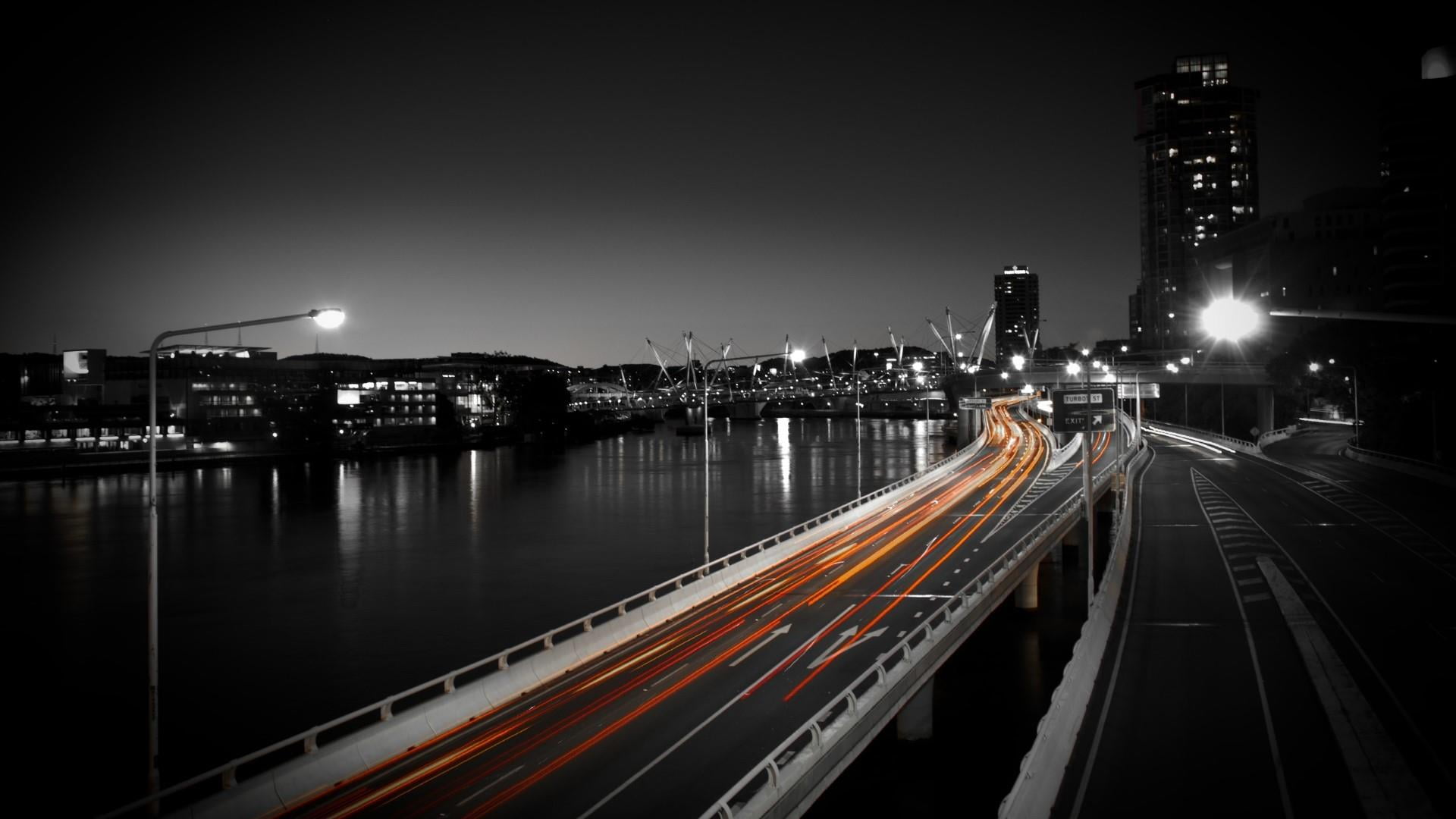 skyscraper, architecture, darkness, city life, cityscape, nature, long exposure, no people, traffic, transportation, highway, street, vehicle light, speed, HD Wallpaper