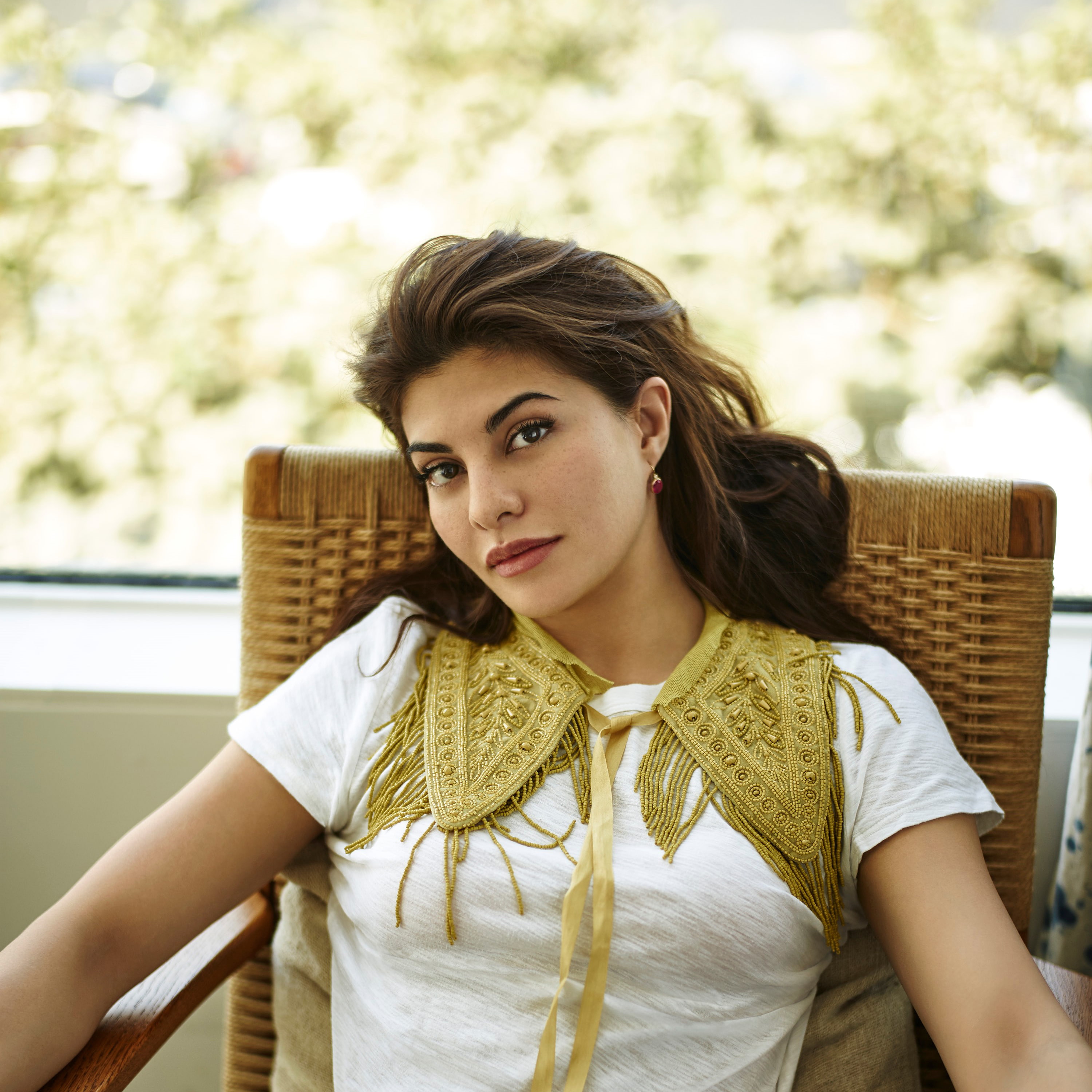 Bollywood, Jacqueline Fernandez, HD, white, women, yellow, s, top, 2K, Phone HD Wallpaper