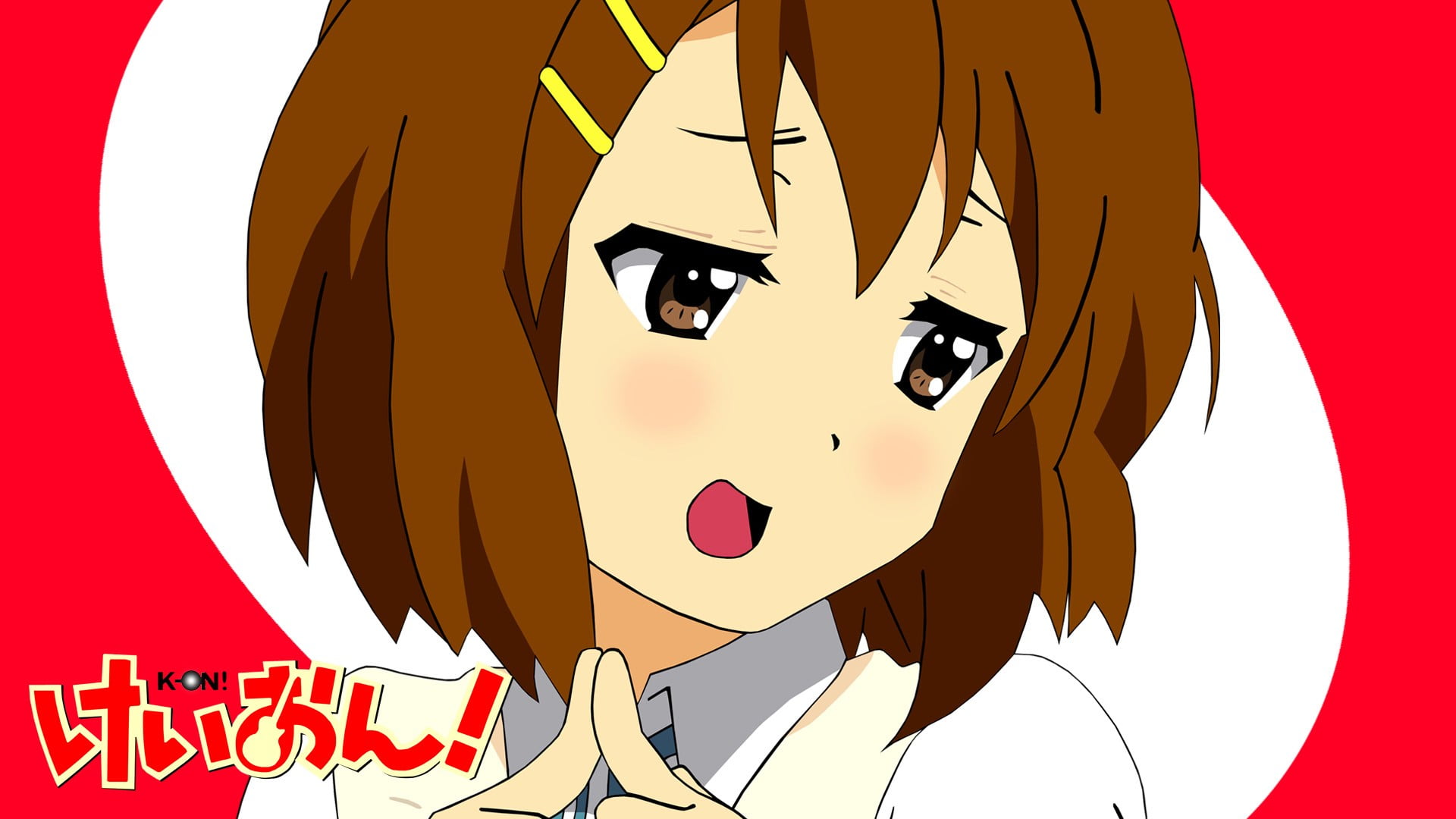 close-up, art and craft, day, K-ON!, male likeness, representation, indoors, 1080P, anime girls, text, western script, cartoon, communication, Hirasawa Yui, HD Wallpaper