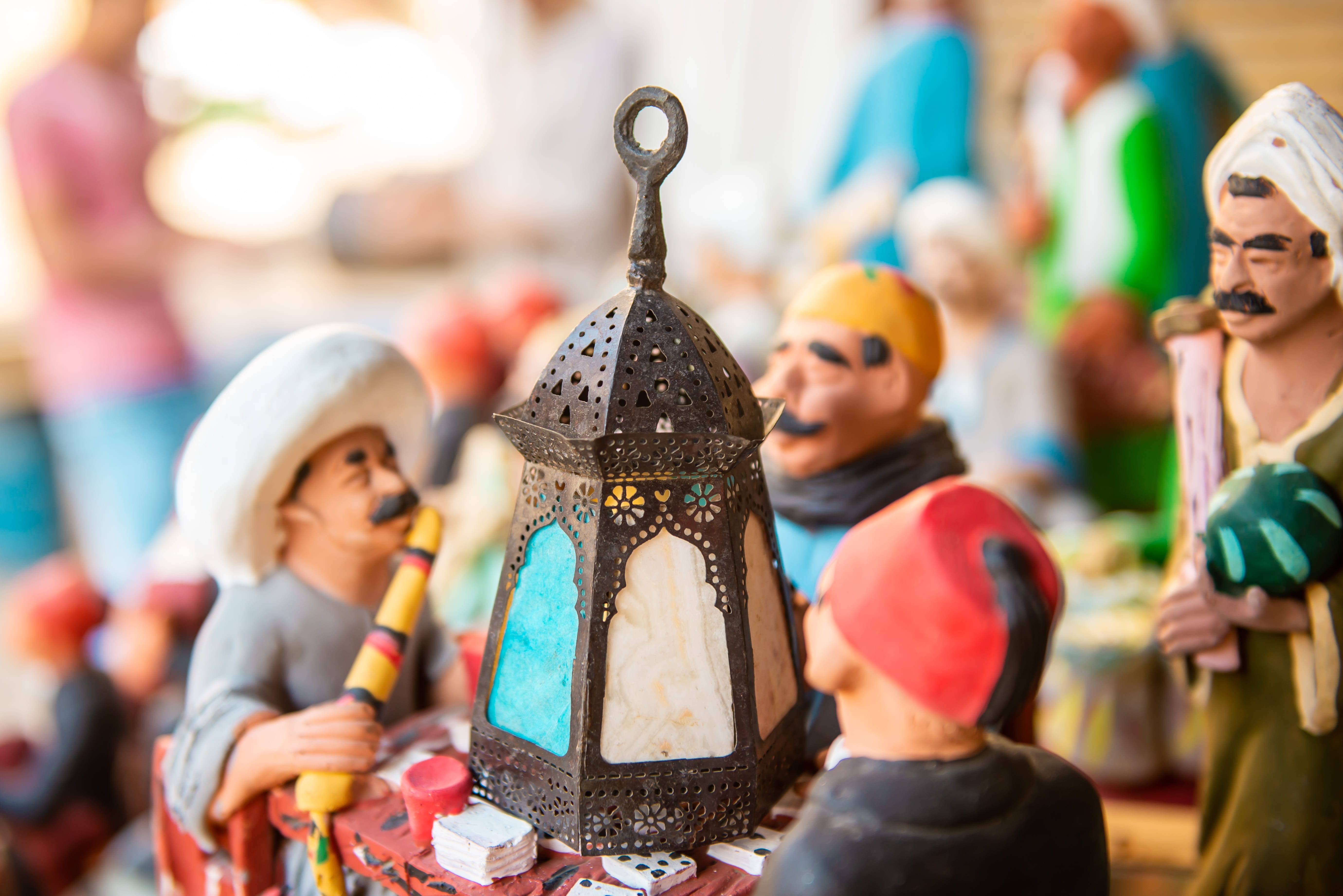 group of people, multi colored, figurine, craft, female likeness, ramadan, close-up, selective focus, male likeness, creativity, toy, lantern, doll, art and craft, HD Wallpaper