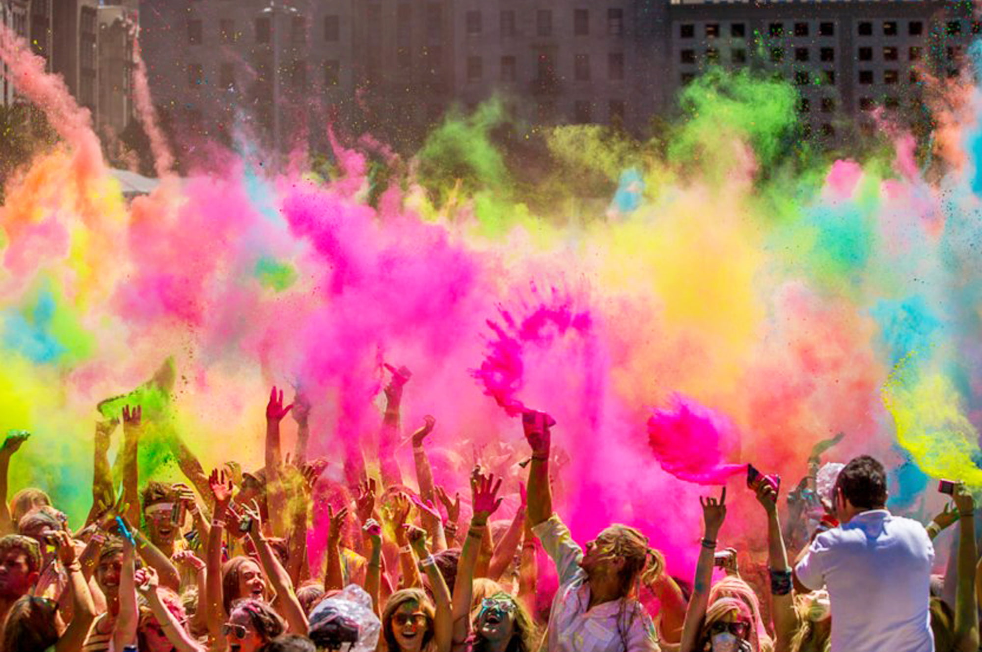spring, color, india, colours, hindu, festival, holi, holiday, 1080P, HD Wallpaper