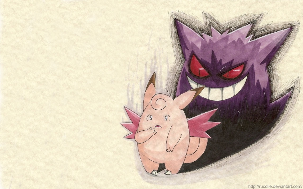 720P, Gengar, hd, pokemon, art, x, anime, HD Wallpaper