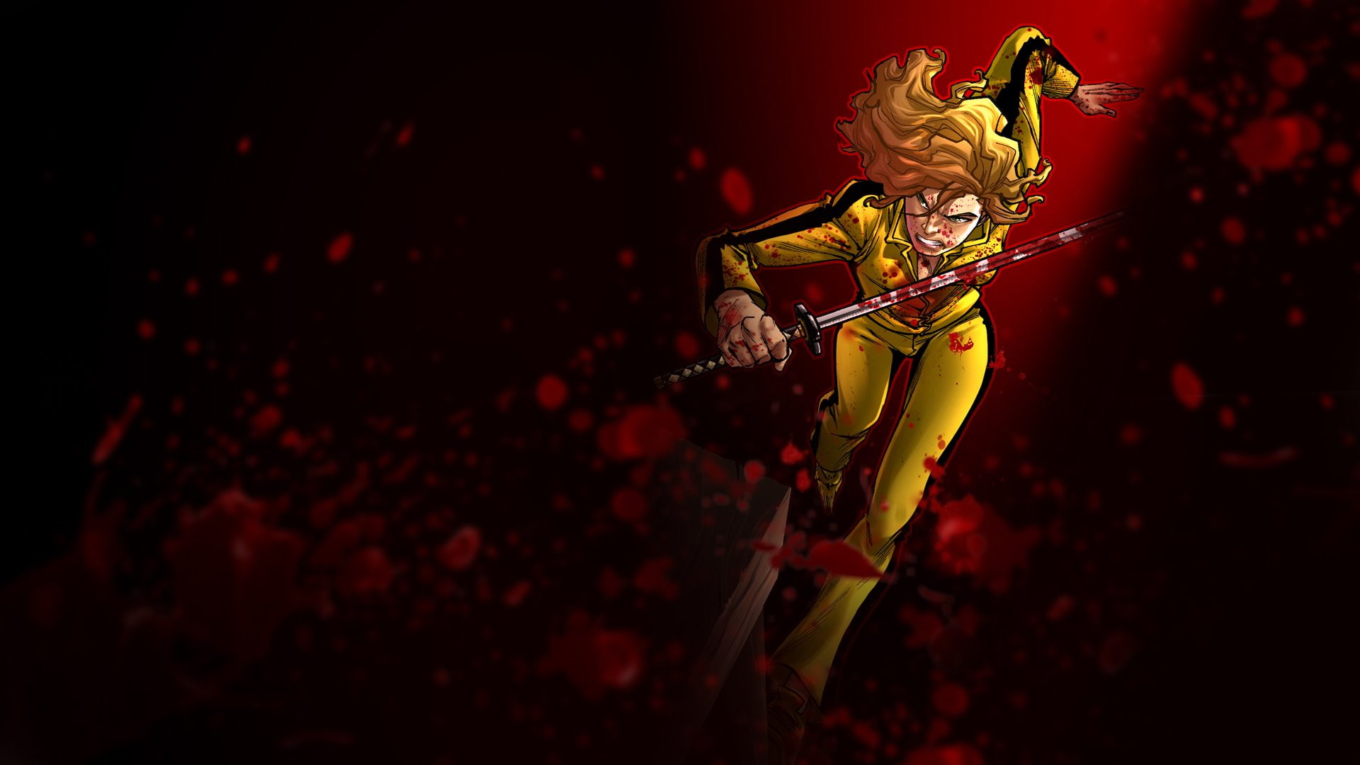 warrior, arts, crime, kill, weapon, martial, bill, sword, blood, katana, action, 1080P, HD Wallpaper