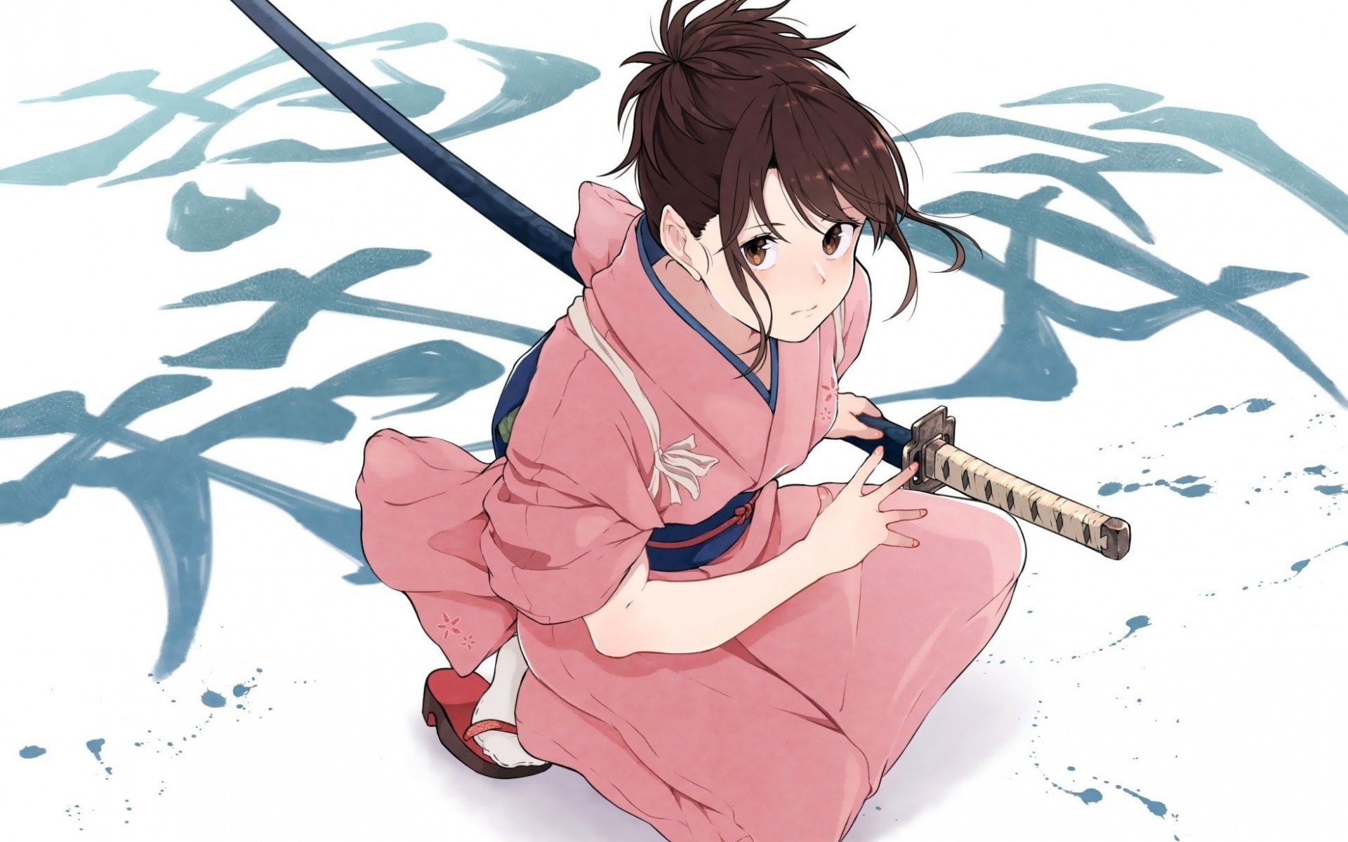 Samurai, Tae Shimura, Sword, Kimono, 1080P, Woman, Anime, Gintama, HD Wallpaper