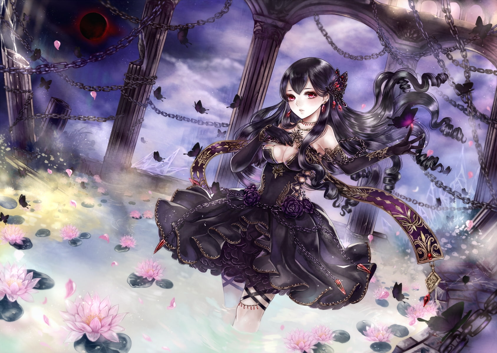 representation, butterfly, carnival - celebration event, illuminated, creativity, art and craft, no people, built structure, anime girl, sculpture, 720P, HD Wallpaper
