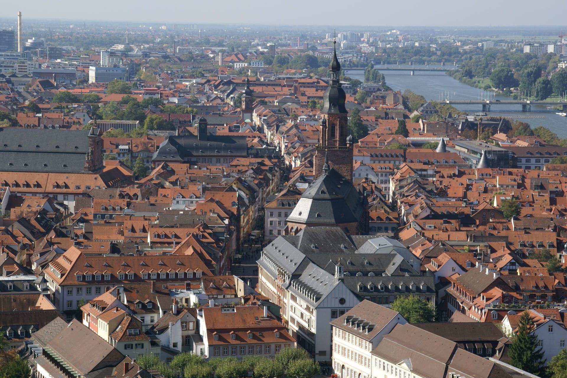 day, house, germany, spire, travel destinations, town, community, river, cityscape, built structure, 1080P, heidelberg, crowded, roof, crowd, travel, building, HD Wallpaper