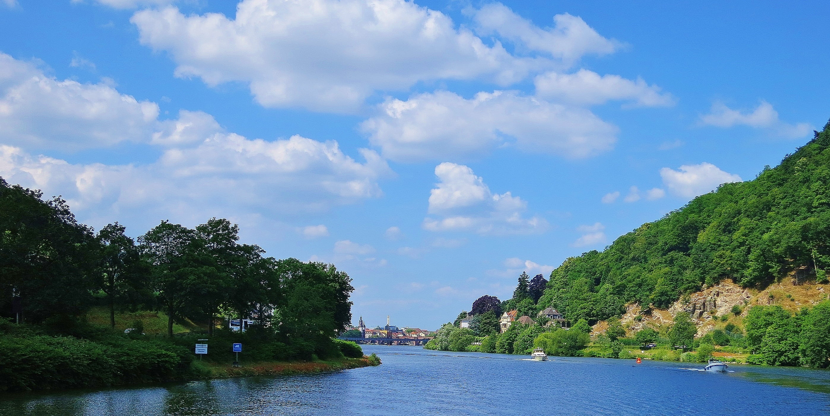 scenics - nature, no people, sky, heidelberg, day, architecture, relax, outdoors, tree, 2K, environment, cloud - sky, travel destinations, green color, HD Wallpaper