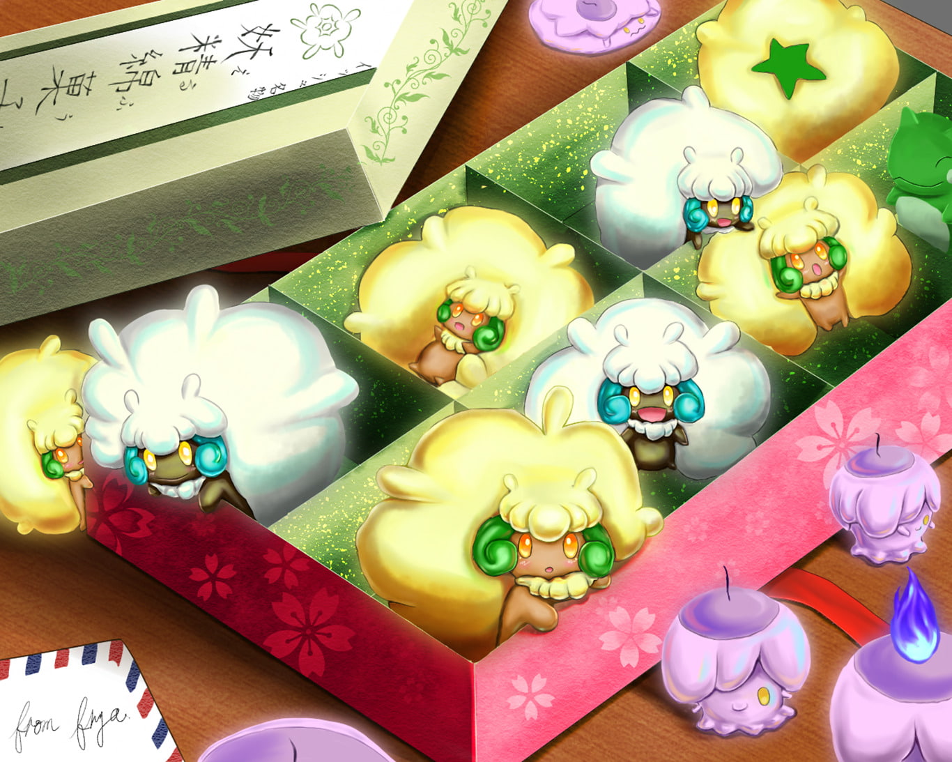 box, representation, abundance, variation, still life, Litwick (Pokémon), box - container, human representation, art and craft, multi colored, high angle view, HD Wallpaper