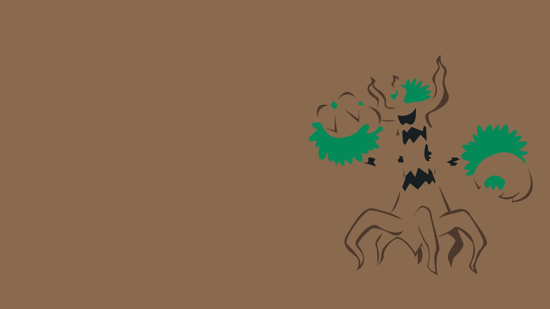 1080P, trevenant, brown background, brown, background, minimalism, HD Wallpaper