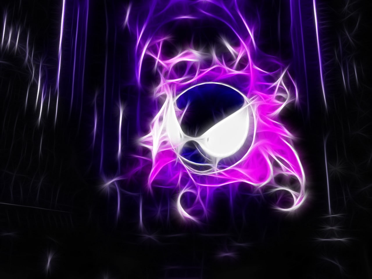 720P, gastly pokemon first generation fractalius, HD Wallpaper